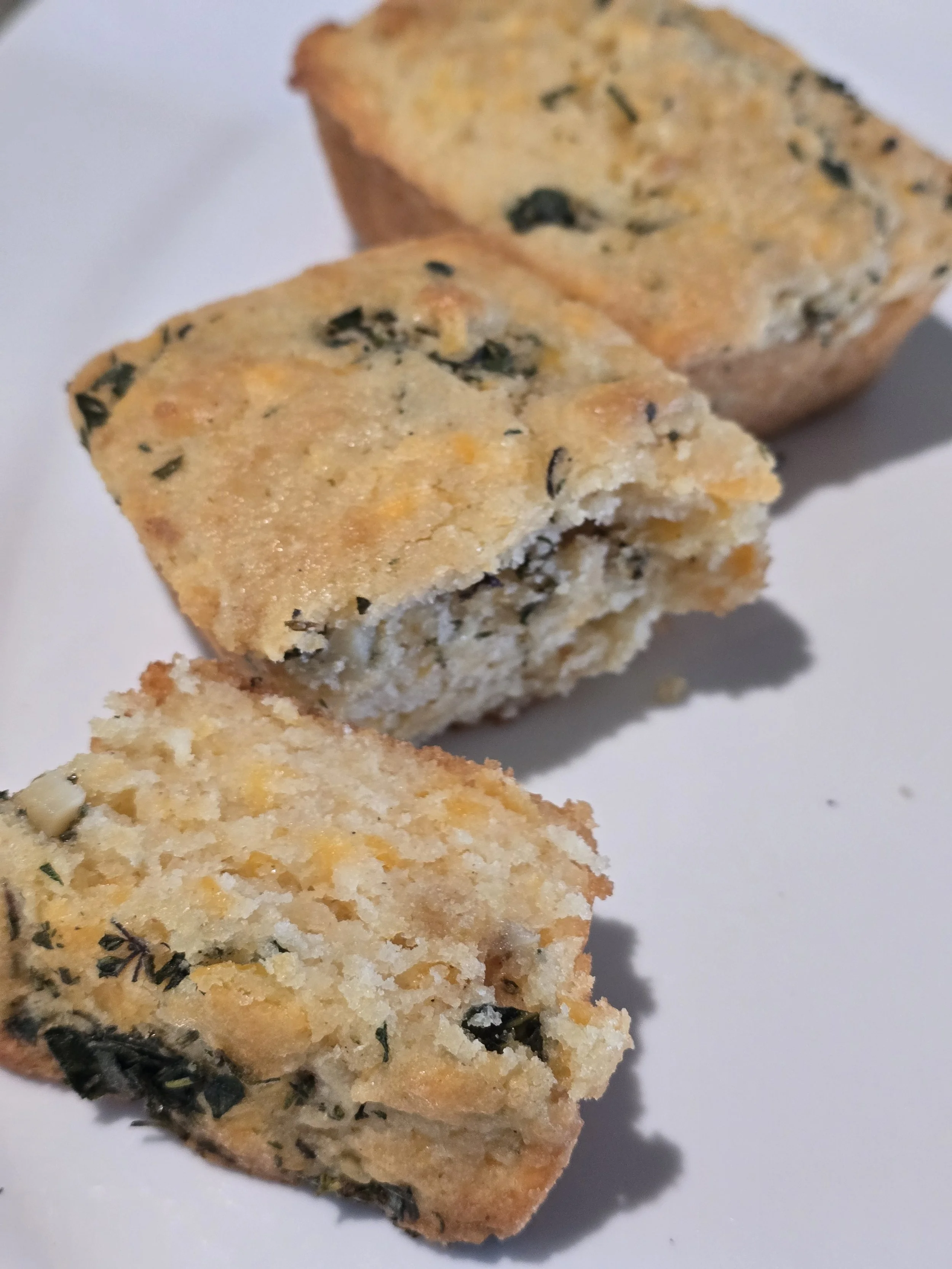 Cheddar herb sweet & savory mini bread (GF)
