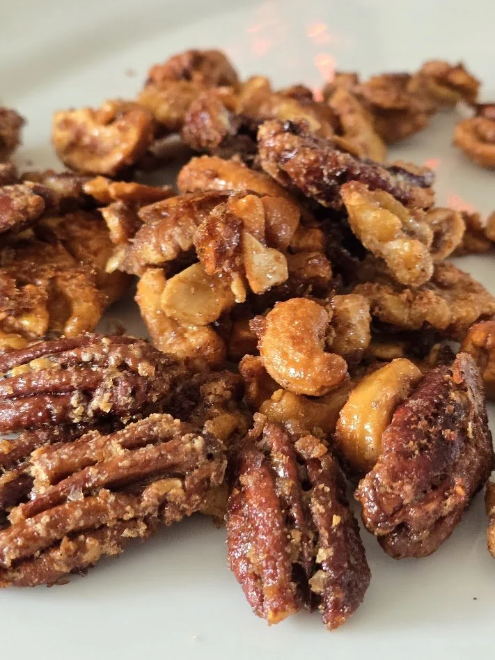 Maple Bourbon candied nut mix