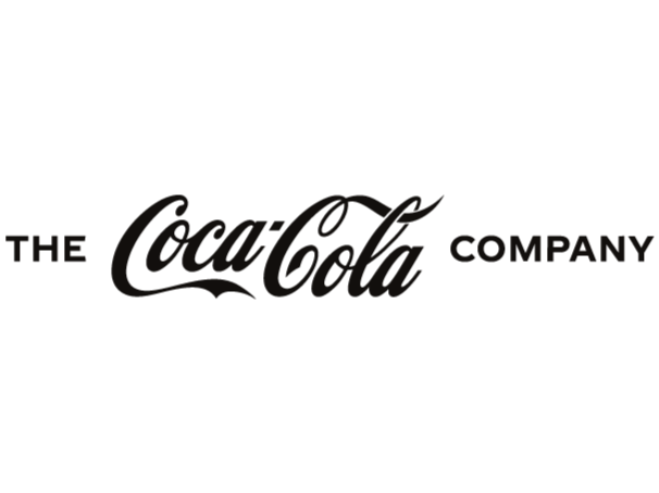 Coca-Cola logo with the words 'The Coca-Cola Company' in black.