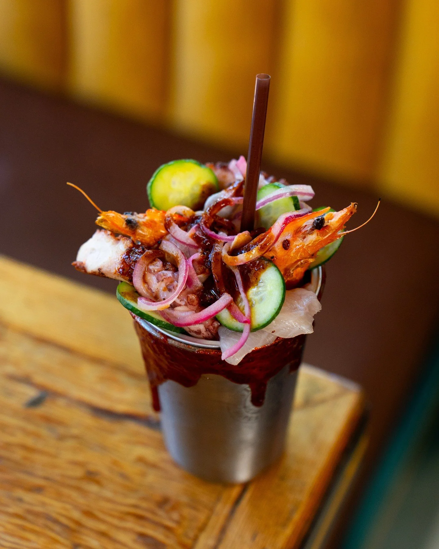 The MICHELADA con cruda. Available Saturday &amp; Sunday from 11AM-3PM during Daisy Michelada Bar brunch. ⁠
⁠
#daisyla