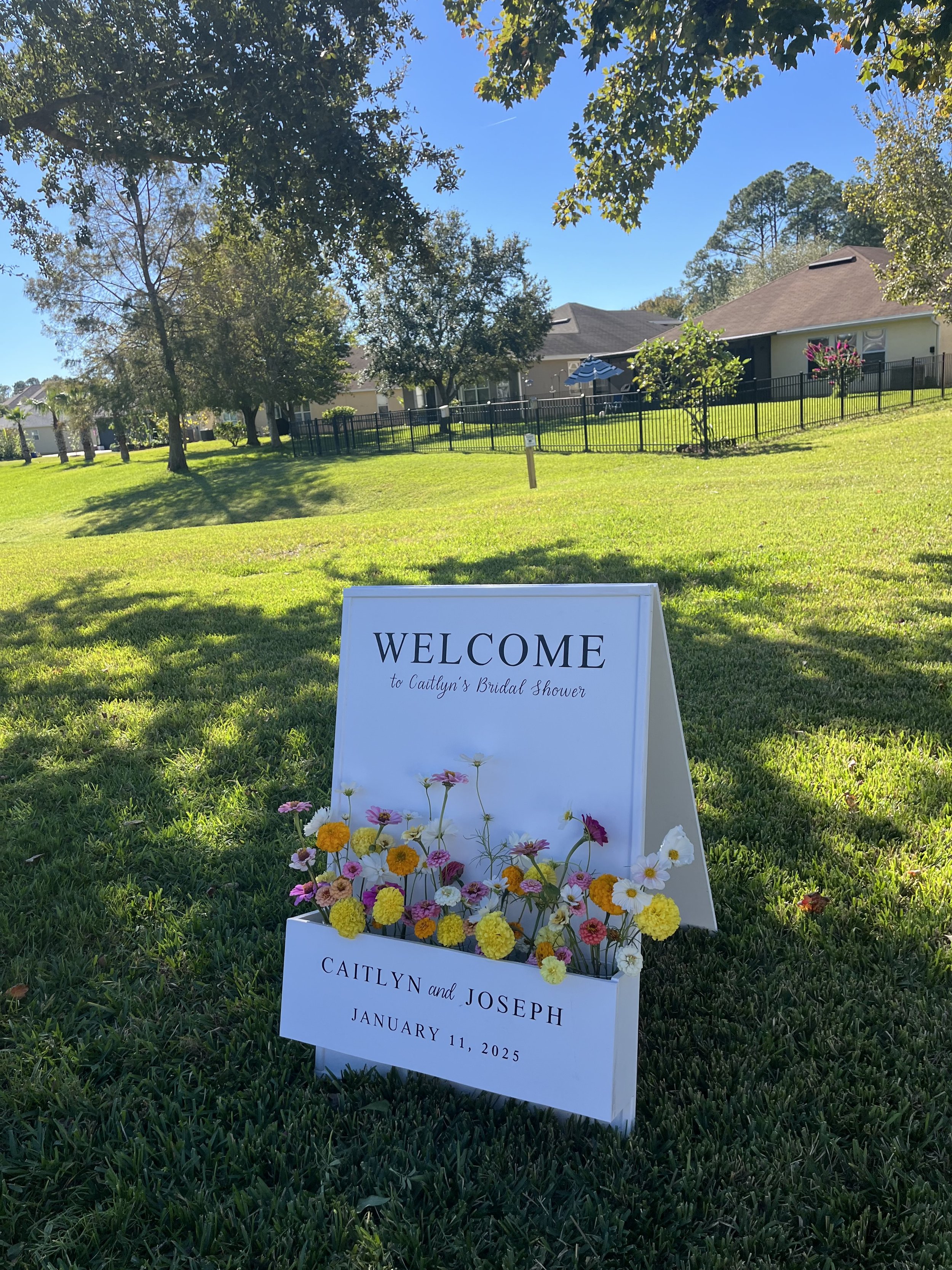 Flower Welcome Sign