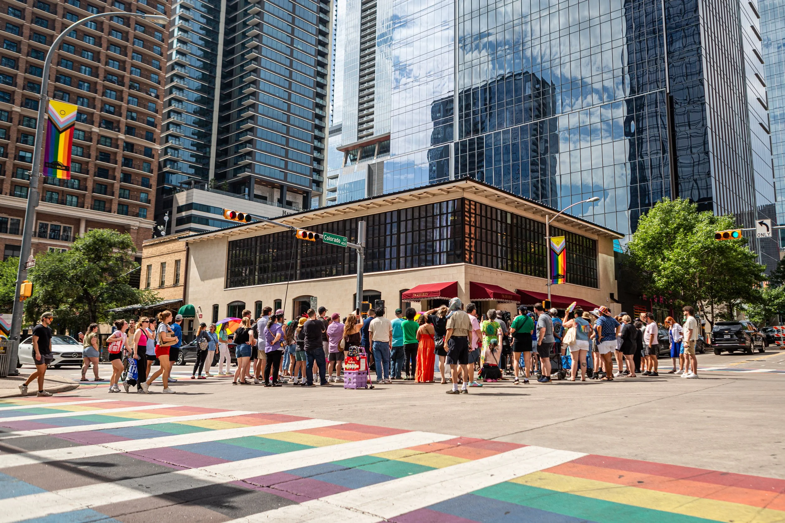 Removal of the rainbow crosswalk