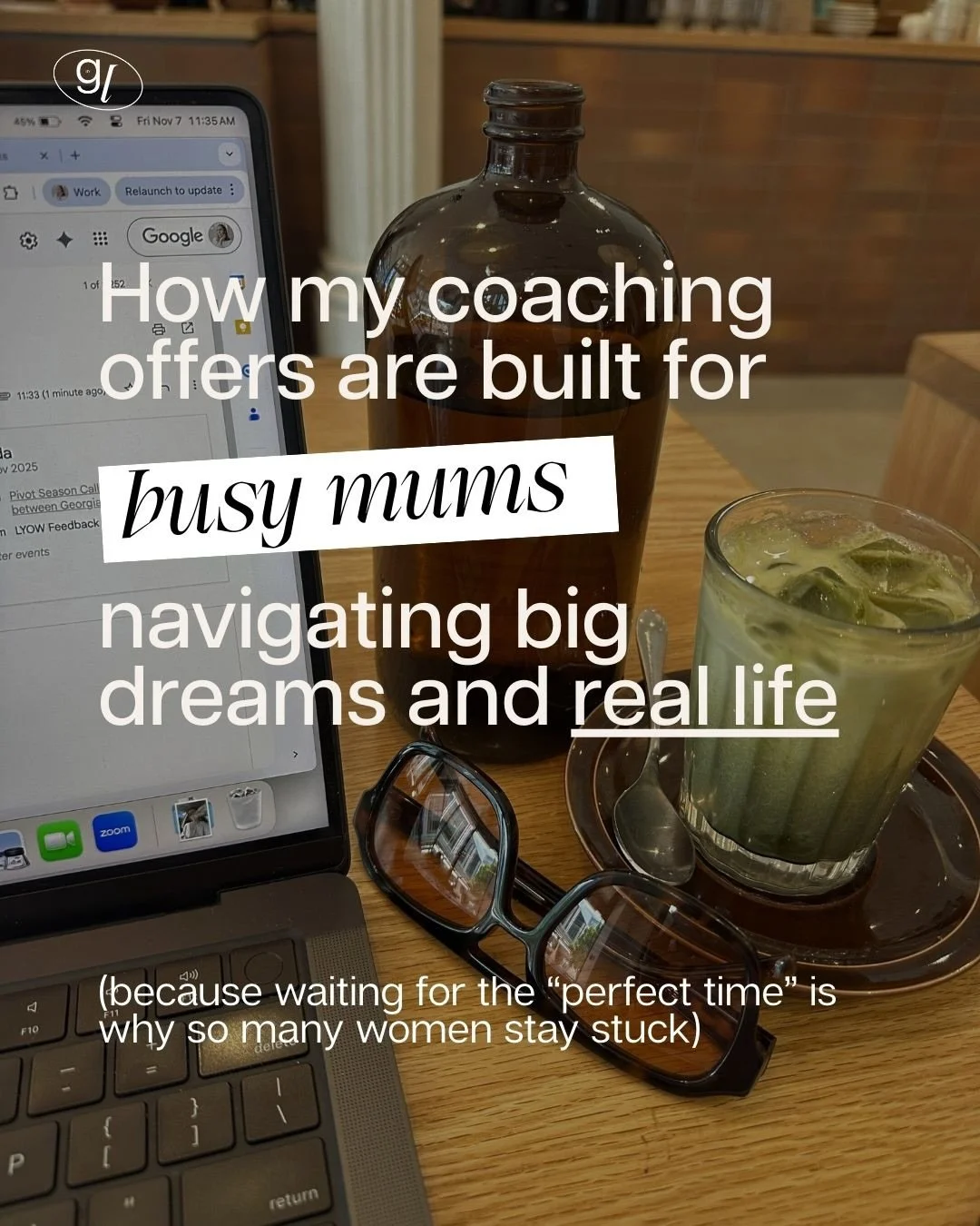 If you&rsquo;re a mum navigating big dreams and real-life responsibilities&hellip; my coaching was built for you.

Not for the &ldquo;ideal week.&rdquo;
Not for the version of you who magically has endless childcare, energy on tap, or a perfectly emp