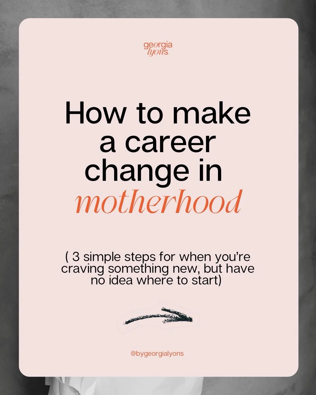Sometimes a career pivot starts with getting super clear on who you are now, not who you were before kids.

cos we both know it &ndash; your time, energy, priorities, boundaries and capacity has ALL shifted, so you want to be using it wisely and chan
