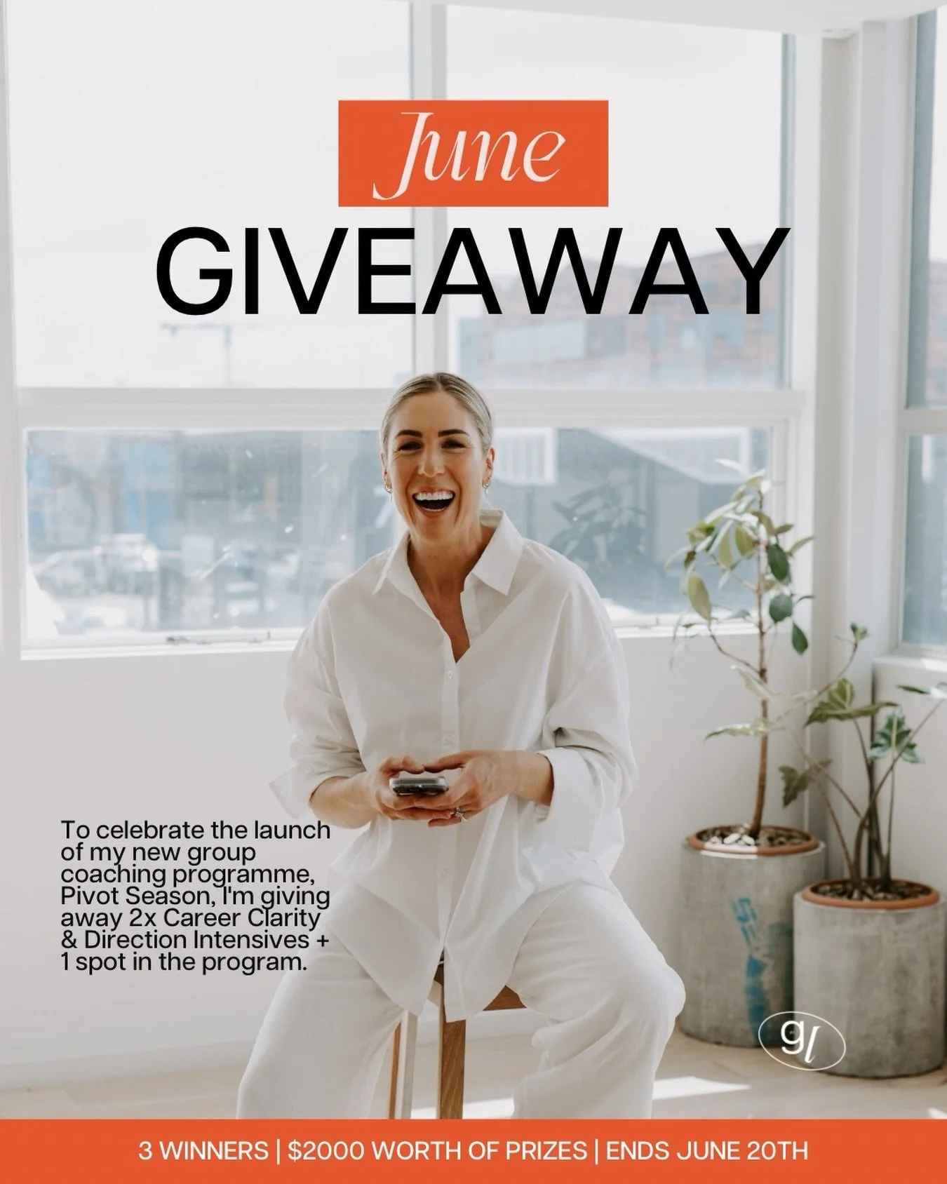 ⁠To celebrate the launch of the first intake of my new group programme PIVOT SEASON, I&rsquo;m giving away some goodies! 

What&rsquo;s up for grabs:
⁠
2 x The Catalyst 1:1 Career Clarity + Direction Intensives (worth $397NZD)
1 x Spot in Pivot Seaso