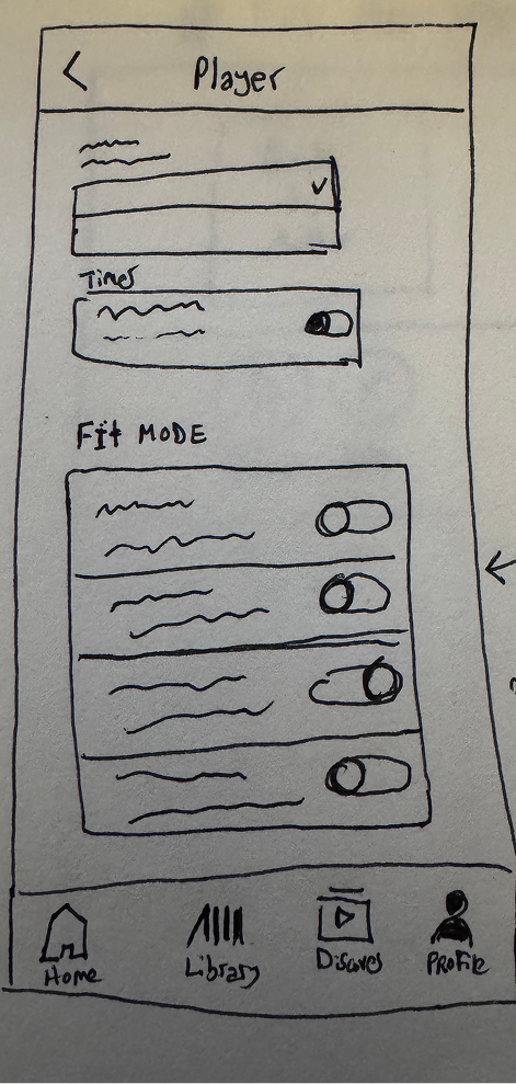 Player Settings - Users toggle on Fit Mode to enable it, then they can choose what information they want tracked and displayed in the player.