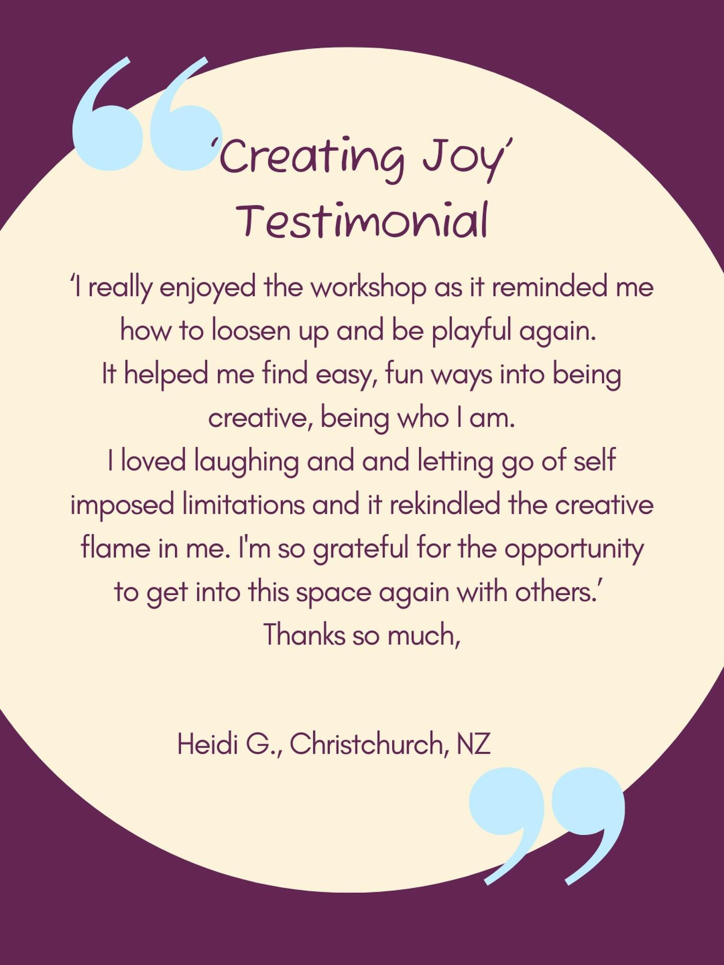 ⭐️ Again so grateful for this  testimonial. 
🧡 Creating Joy is one of my favourites to offer. 

Click the link in my bio to find out more.🔗