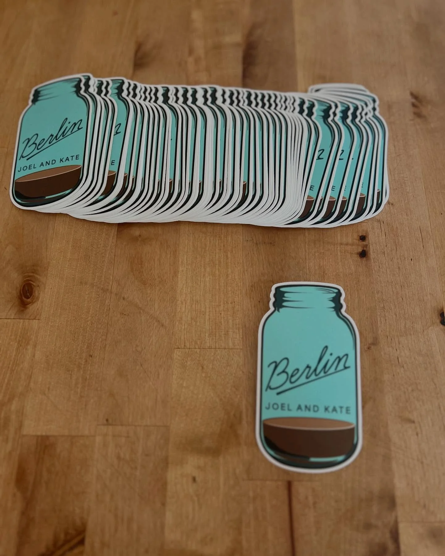 Joel and Kate in Berlin stickers are here! You probably need one!