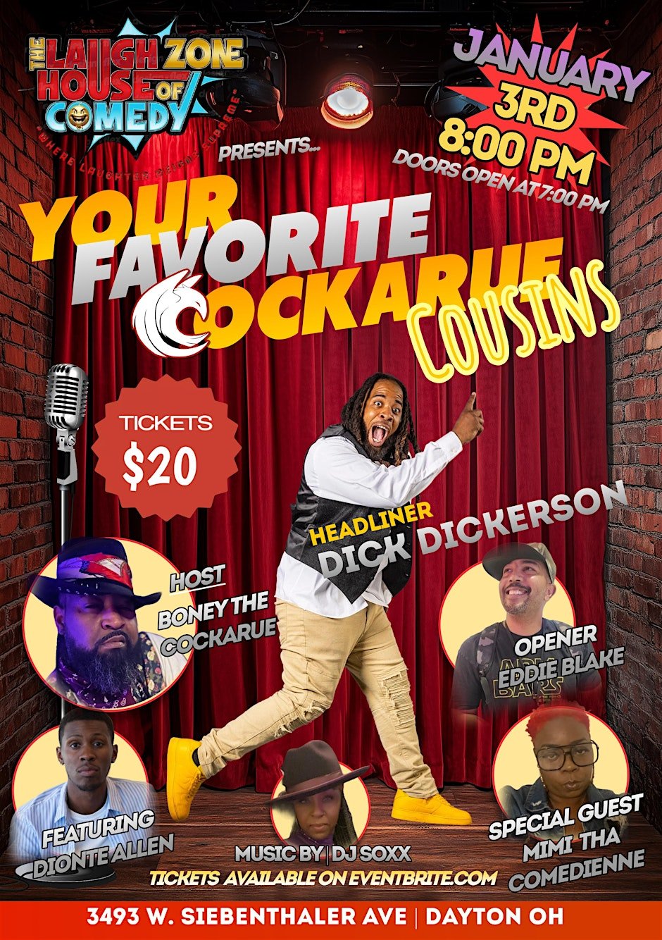 The Laugh Zone House of Comedy Presents...Your Favorite CockaRue Cousins!