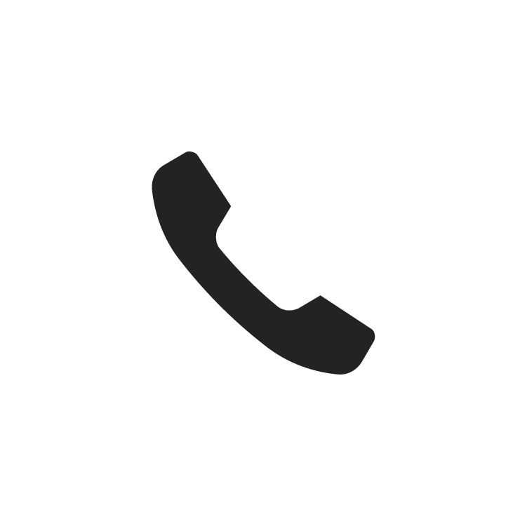 Black telephone receiver icon on a teal background