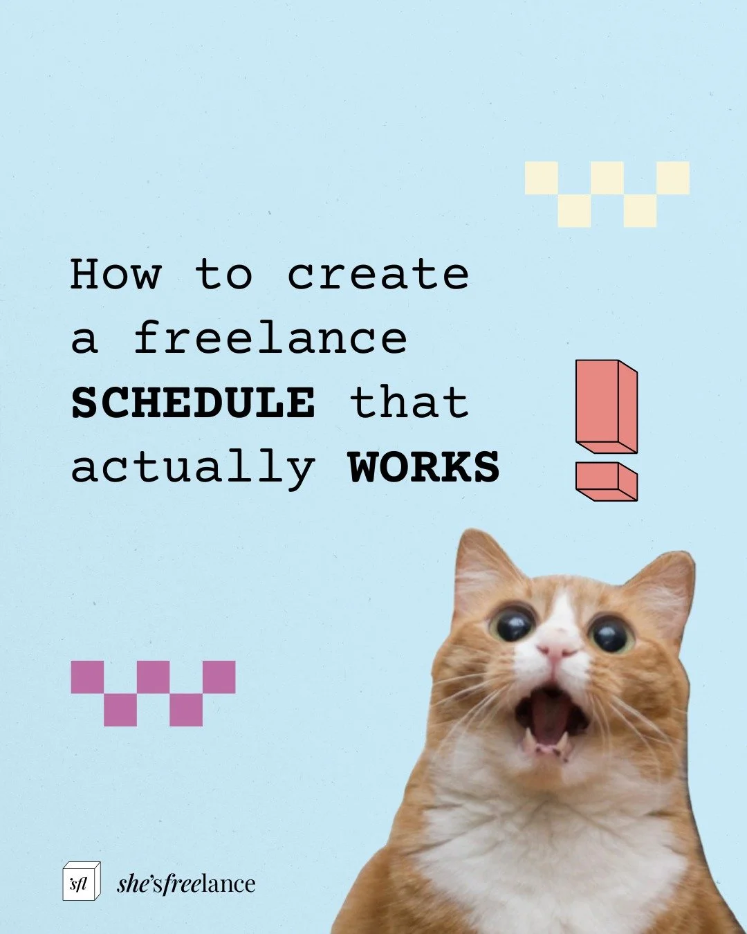 For freelancers who feel overwhelmed: 

Here are 3 reasons your current schedule isn&rsquo;t working, and how you can fix it to improve your productivity levels and reduce stress 🗓️✨

1. Your work hours are chaos! If you&rsquo;re working at random t