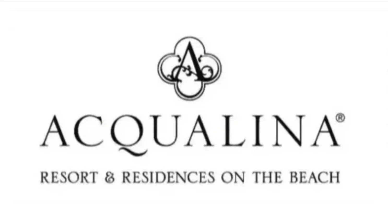 Logo for Acqualina Resort & Residences on the Beach.