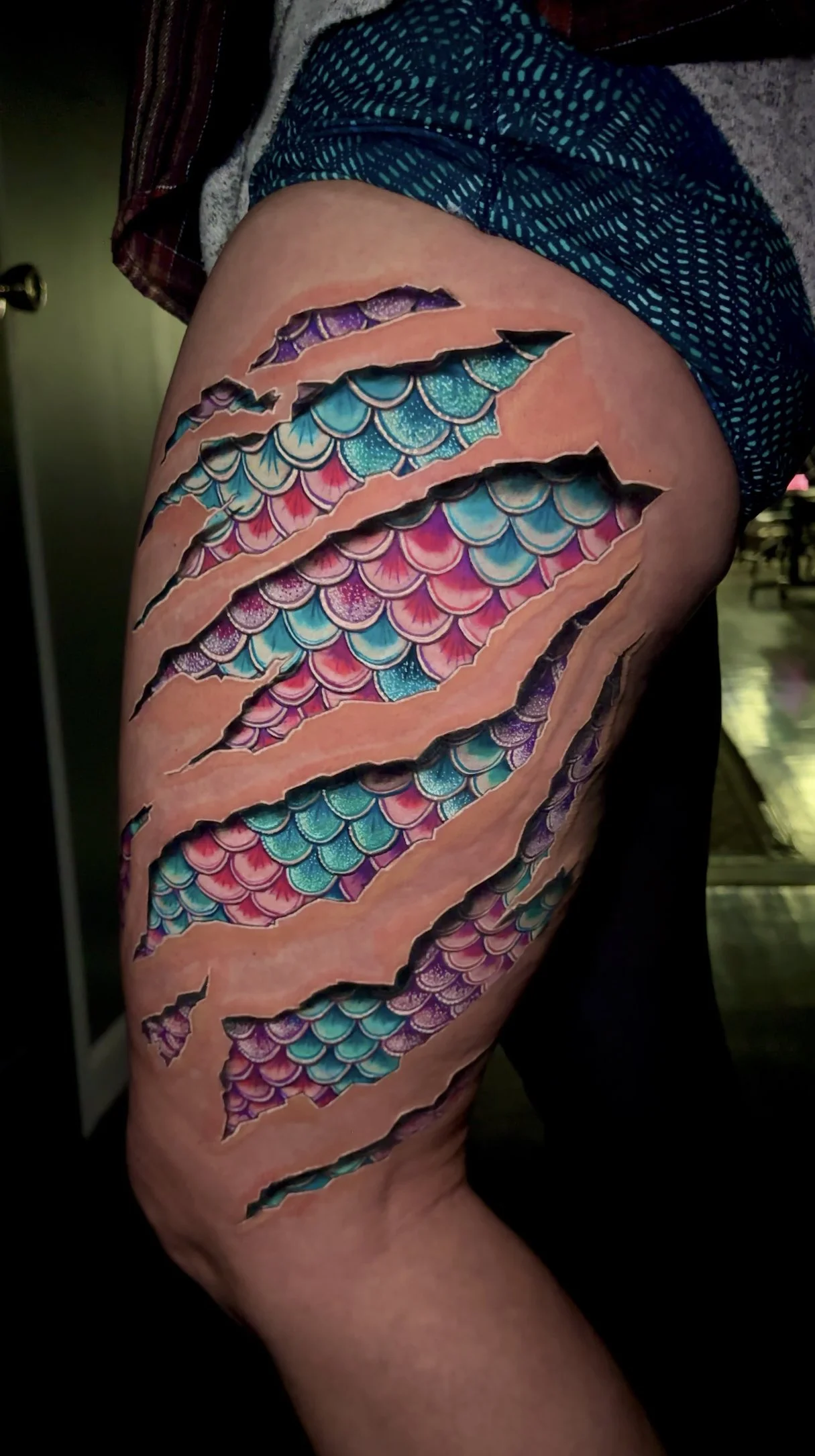 Mermaid scales color Bryn beer river market tattoo company 