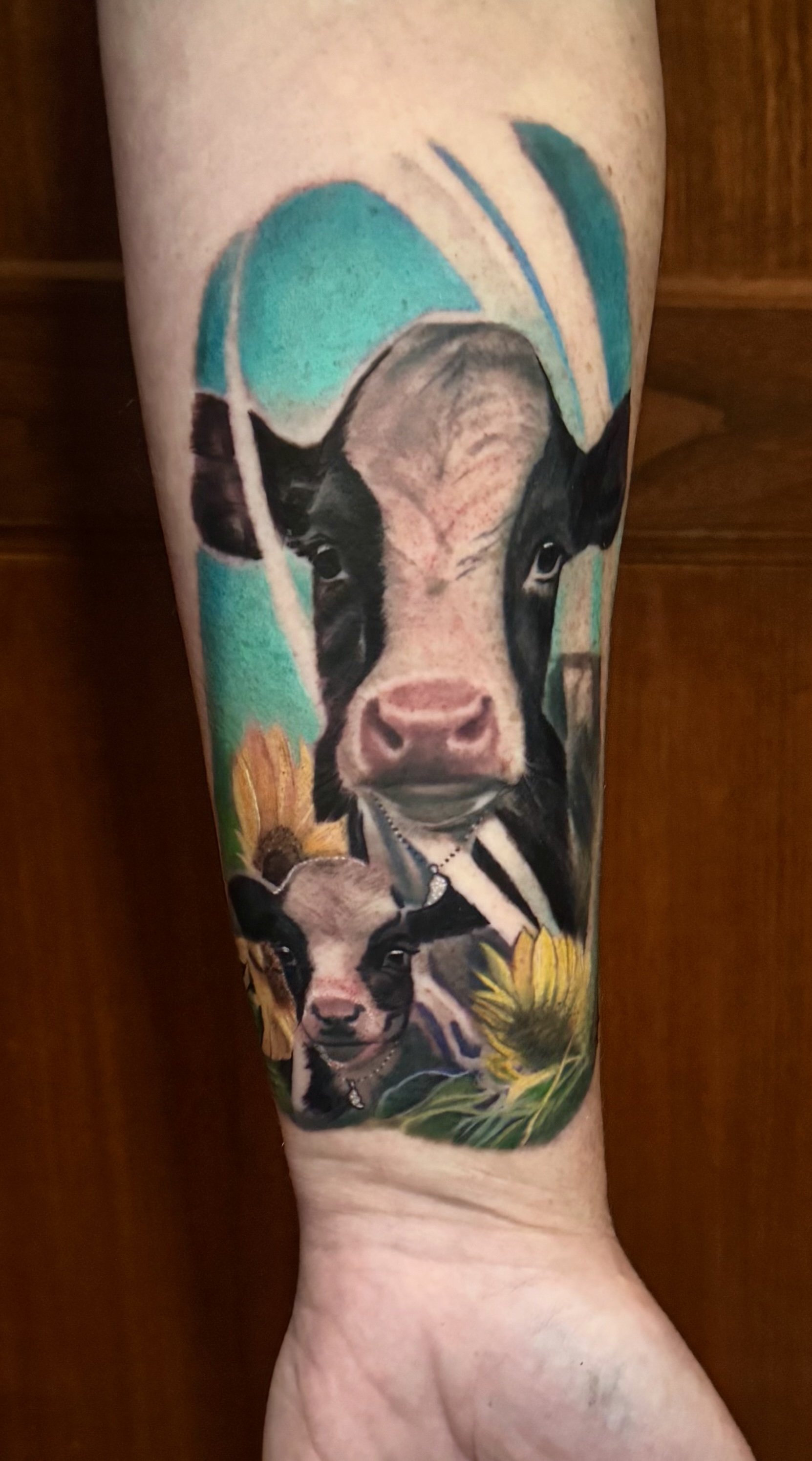 Pet cow portrait river market tattoo company bryn beer 