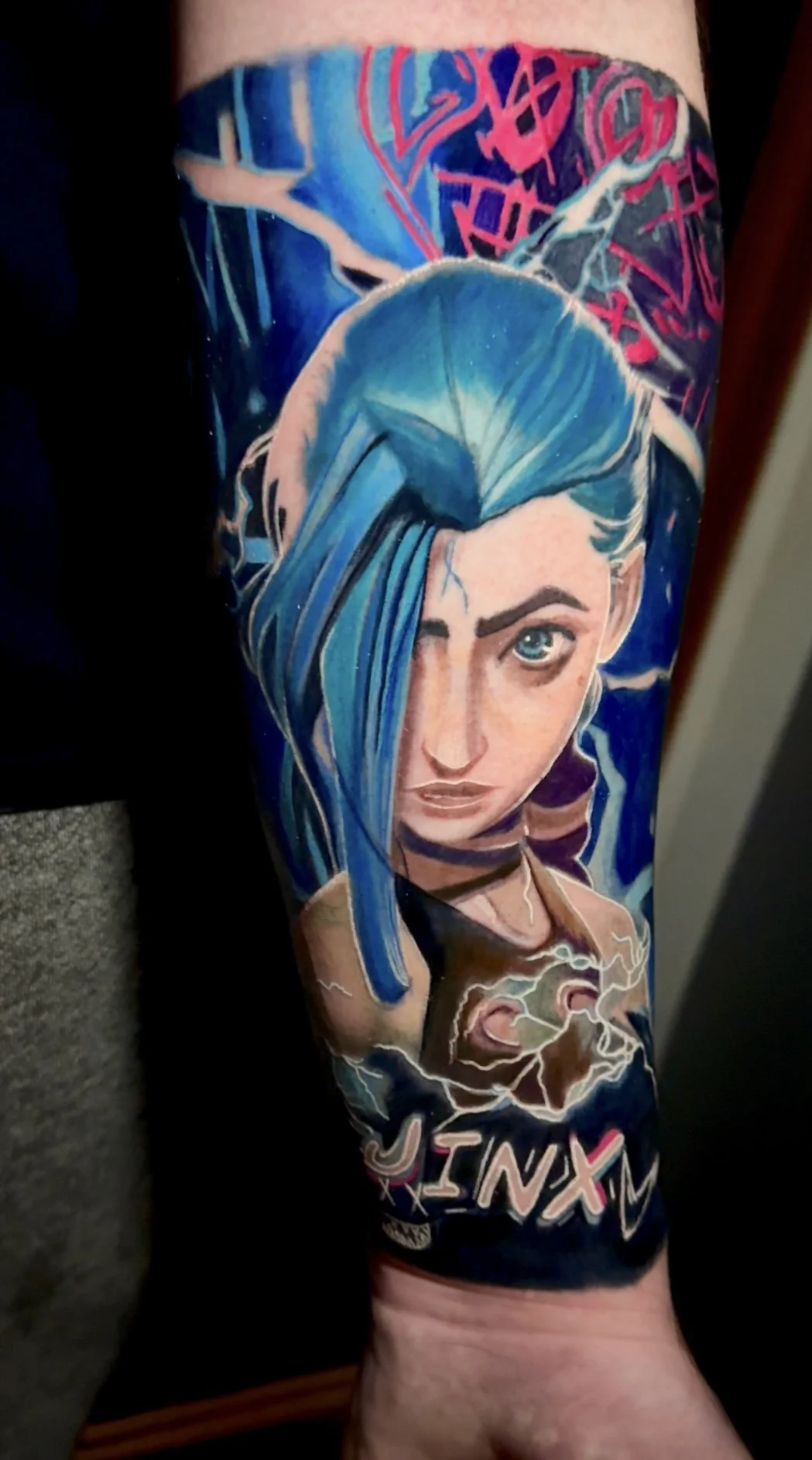 Anime tattoo Bryn beer jynx river market tattoo company 