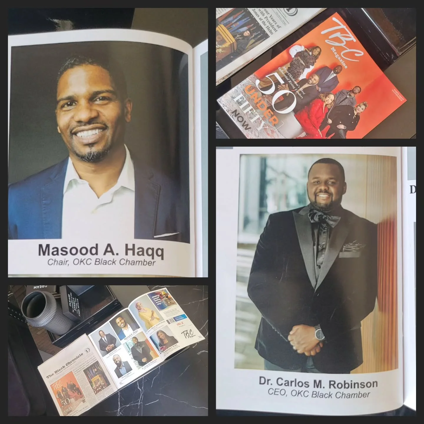 🖤💚🎉 Celebrating Excellence. Honoring Leadership. Elevating Legacy. 🎉💚🖤

The OKC Black Chamber of Commerce is proud to recognize our Board Chair, Masood Abdul-Haqq, and our President &amp; CEO, Dr. Carlos M Robinson, for being named among Oklaho