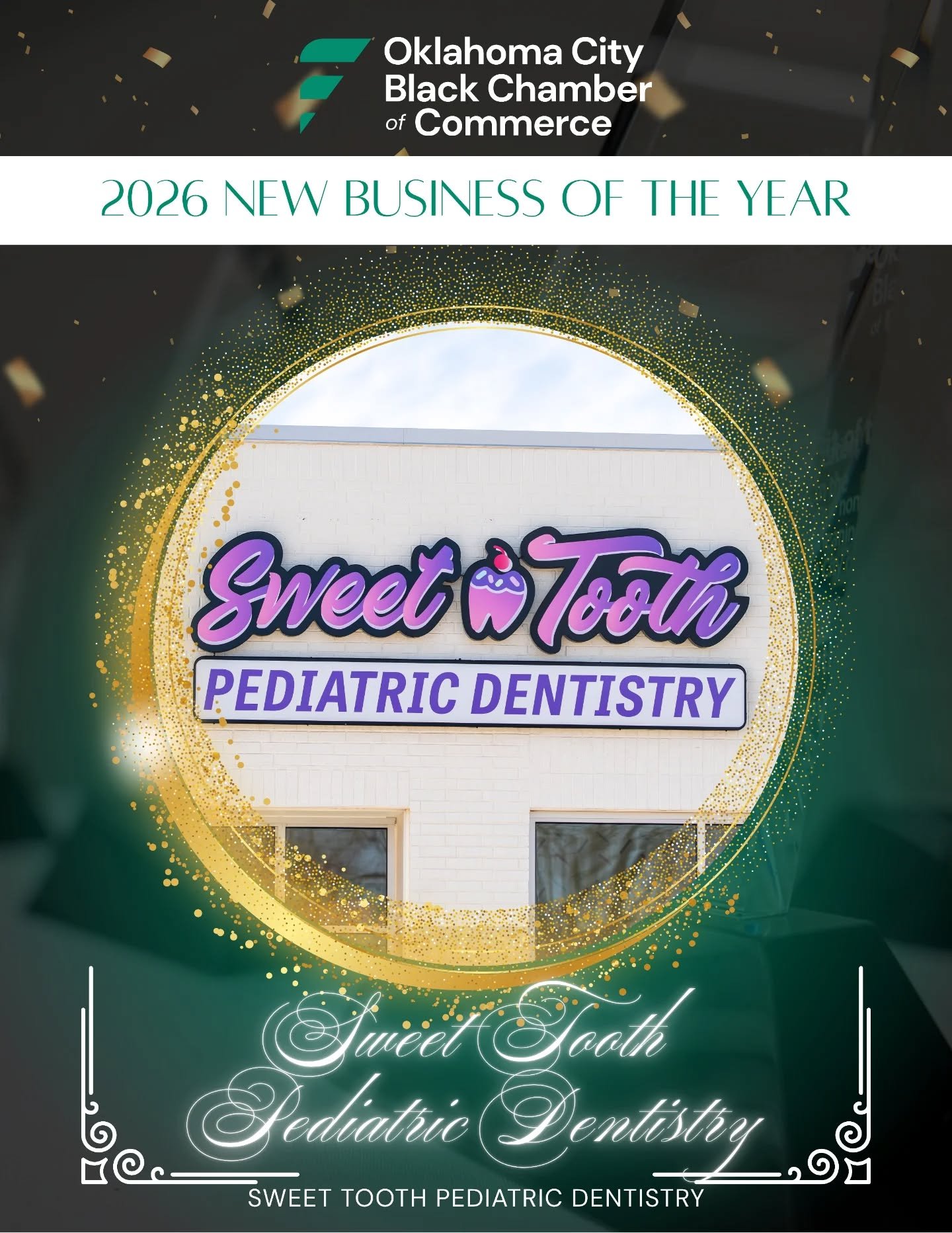 Congratulations to our New Business of the Year, @sweettooth_oklahoma and @dr_tiana !

Dr. Osbourne specializes in pediatric dentistry and special needs dentistry (for all ages!). Connect today to book your appointment!

About the award:

New Busines