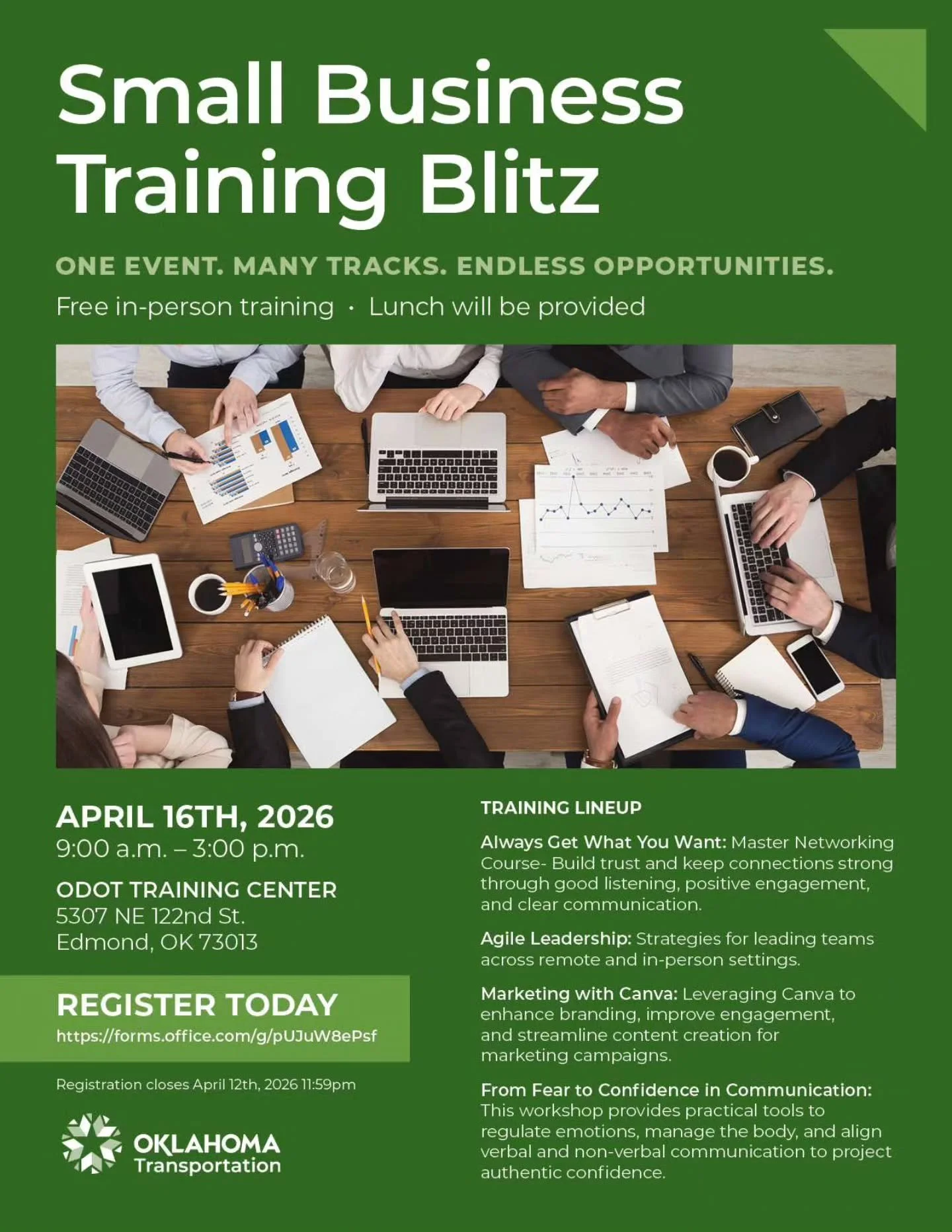 📣✨ COMMUNITY OPPORTUNITY: FREE SMALL BUSINESS TRAINING! ✨📣

At the OKC Black Chamber of Commerce, we believe in supporting opportunities that strengthen our community, our entrepreneurs, and our future. 💼💚

We&rsquo;re excited to share this FREE 