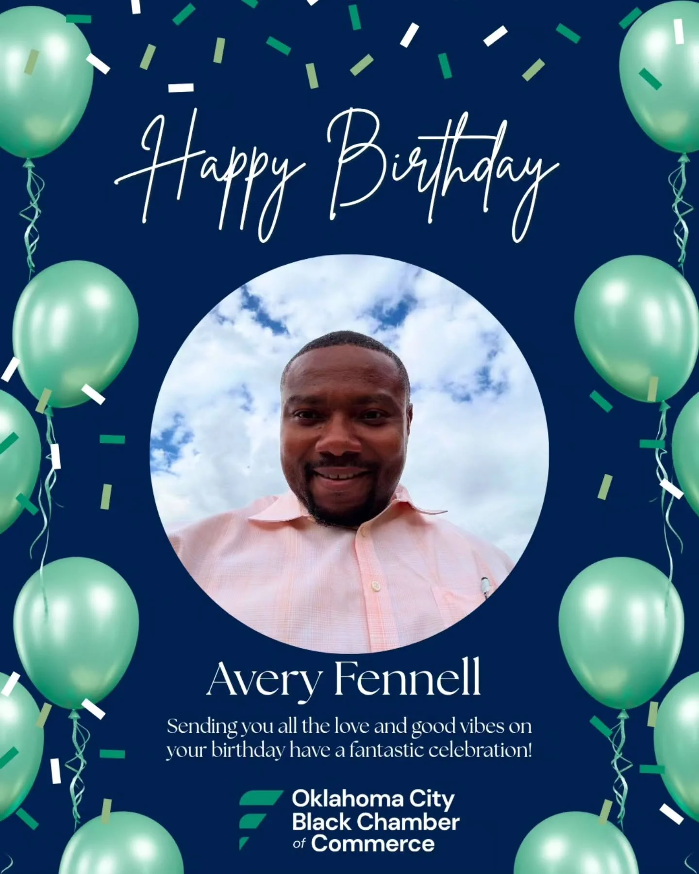 🎉🥳 Happy Birthday, Avery Fennell! 🥳🎉

Today, we celebrate one of the OKC Black Chamber of Commerce's most dedicated, dependable, and community-minded Ambassadors!

Avery, your willingness to serve, step up when needed, and represent the Chamber w