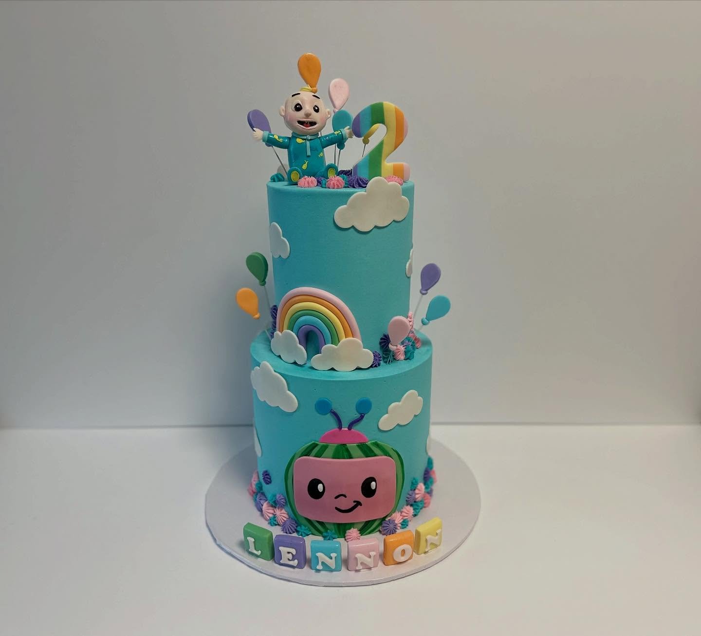 Happy 2nd Birthday Lennon! 🌈🎈🍉

#cocomelonbirthday #birthdaycakes #cocomelon #bakery #custombakery #ky #bakersofig #birthday