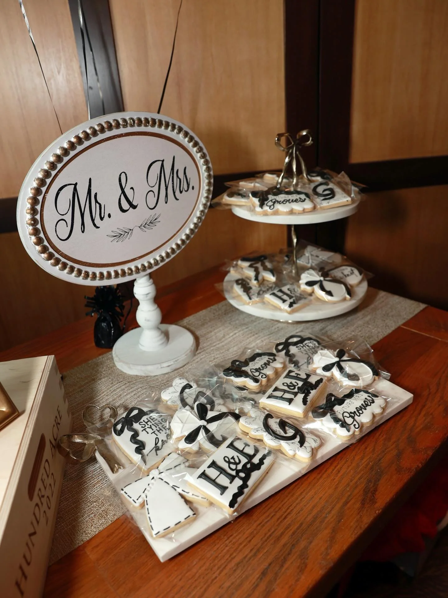 She said yes!!! 🖤 

📷: @kellygoreephotography 
#sugarcookies #engagementcookies #shesaidyes #weddingcookies #cookies