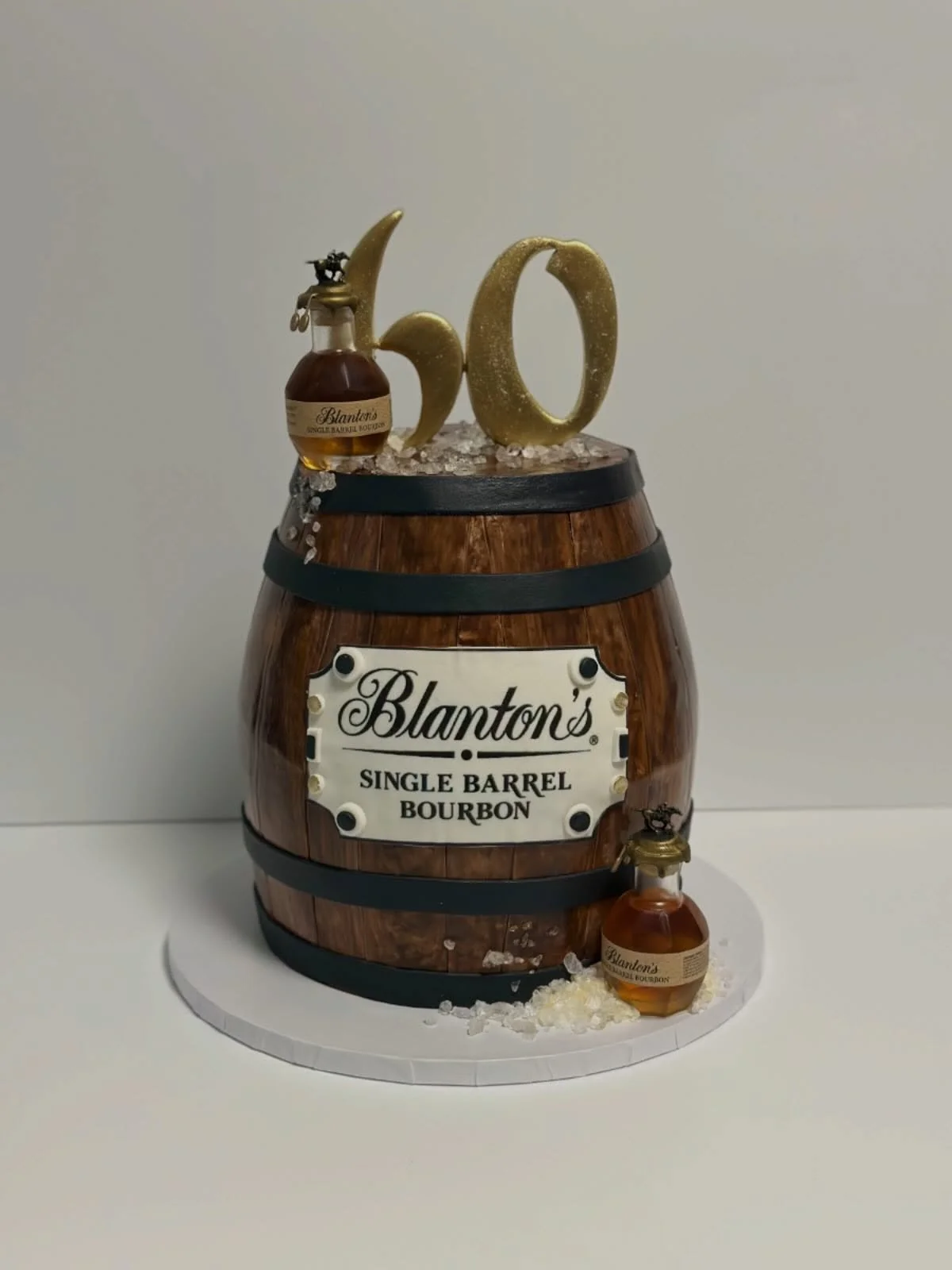 Hank&rsquo;s 60th Birthday complete with his favorite bourbon 🥃

#birthdaycake #bourbonbarrel #bourbon #cake #ky