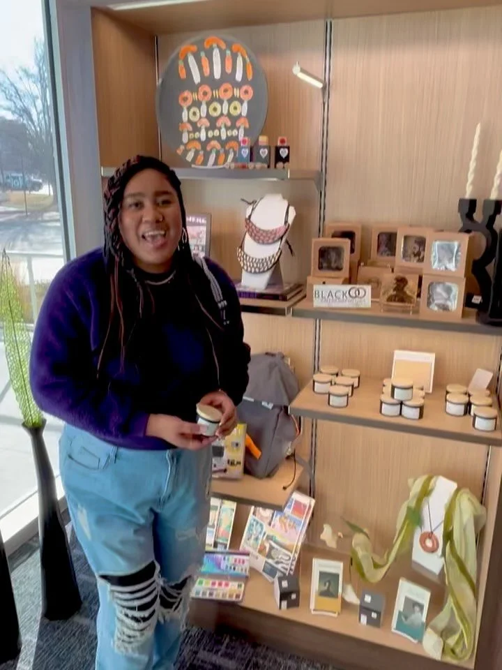 🎁 Still looking for the perfect holiday gift? 🎨✨ Stop by the @museumartlight gift shop and purchase something truly unique&mdash;handcrafted by BEFH member artisans, @inspireandcompanycandles and artist, Craig Green, EBAINO-LUXUER.

🖤 These one-of
