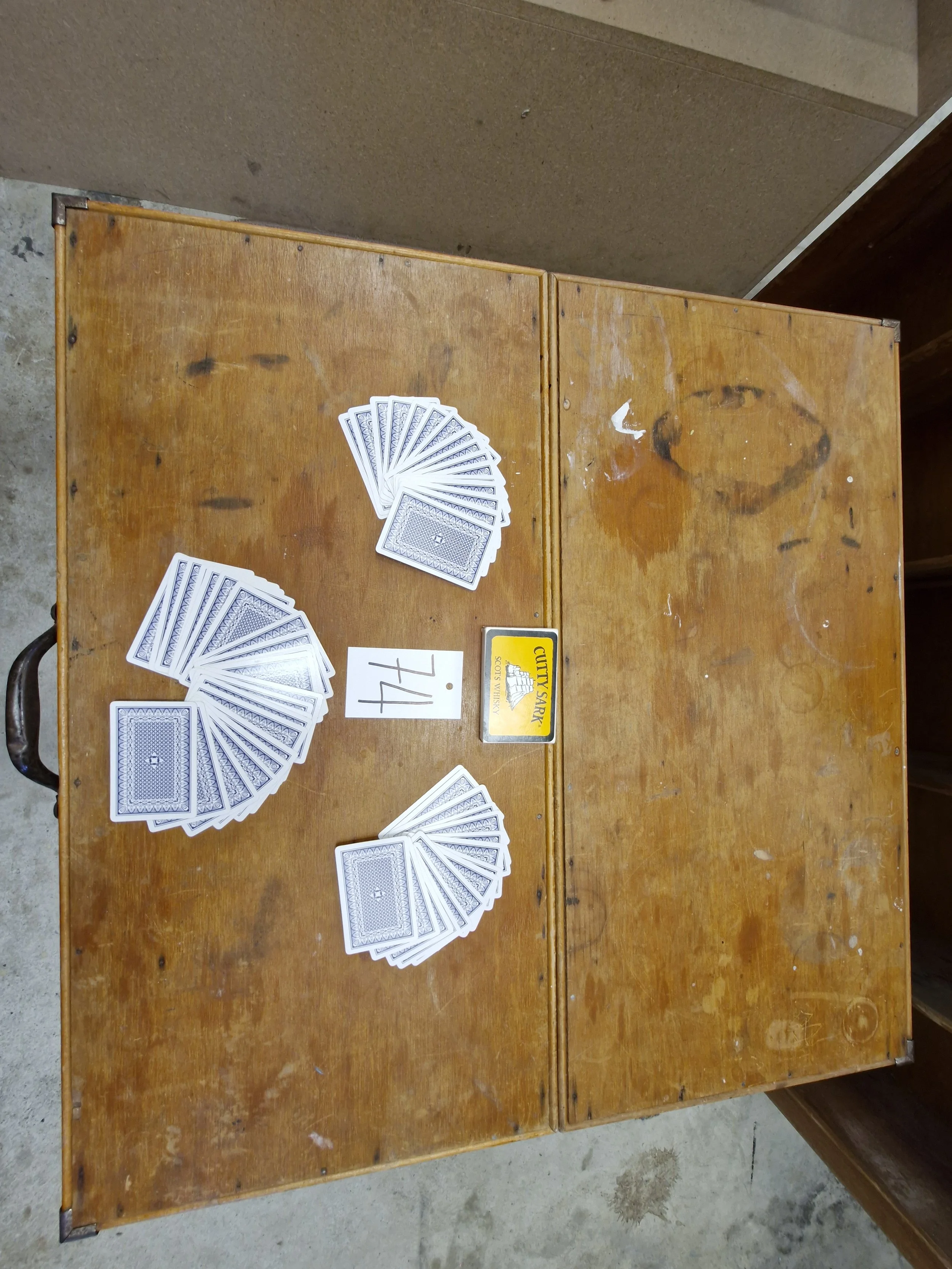 Fold-up Card Table with Cutty Sark Cards