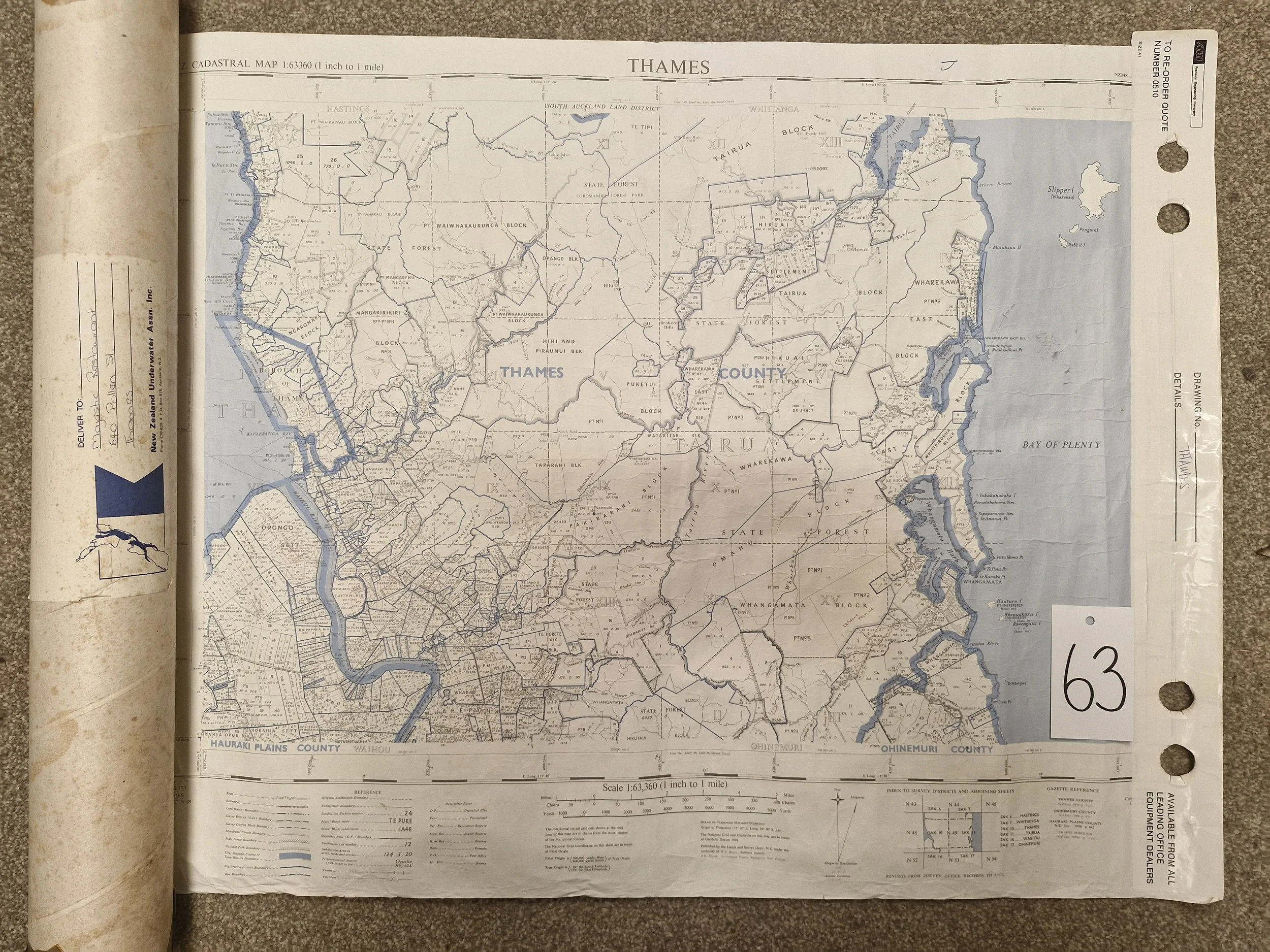 Map of Thames, 1970