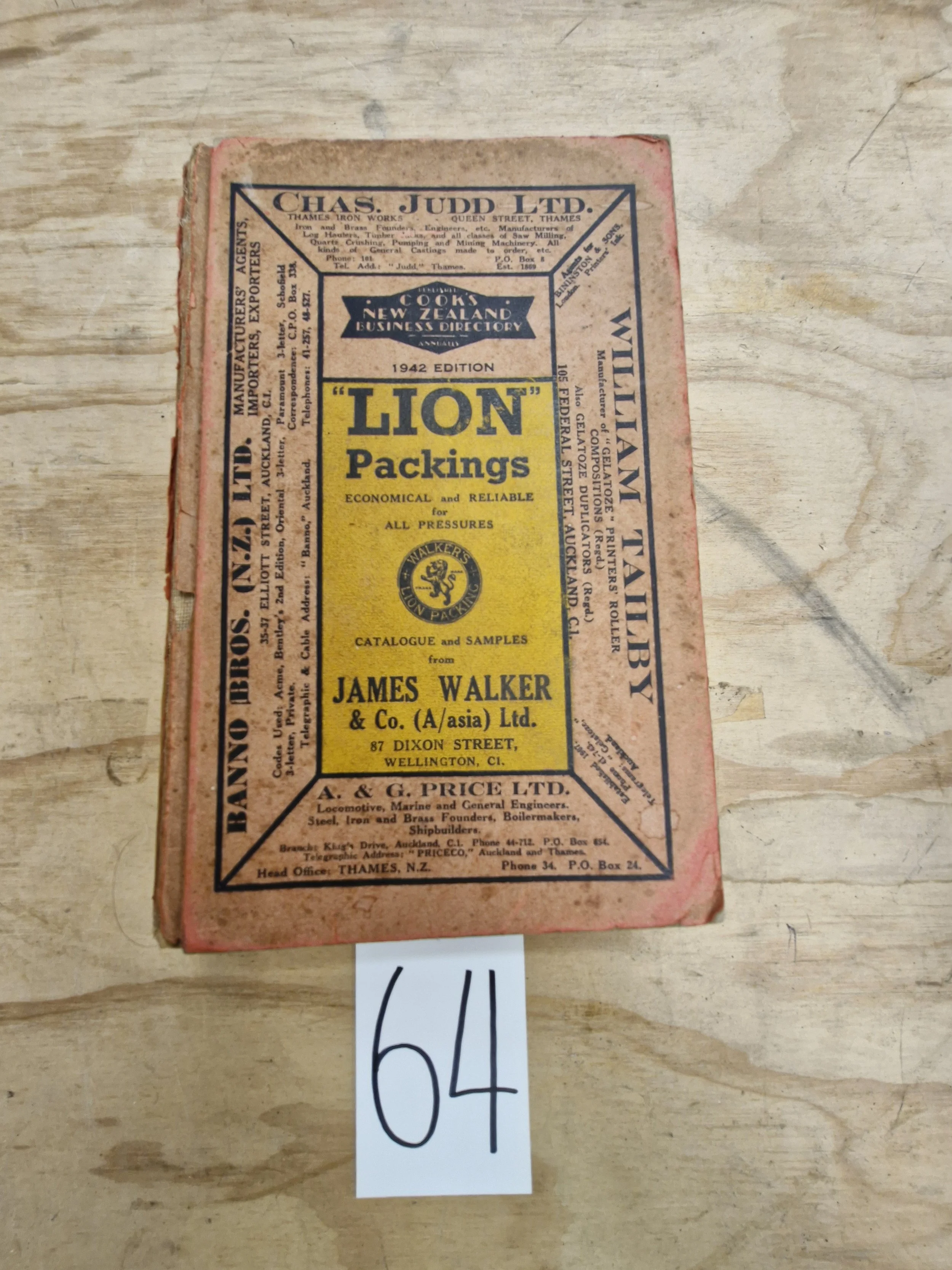 1942 Edition, Cook’s Directory of Businesses
