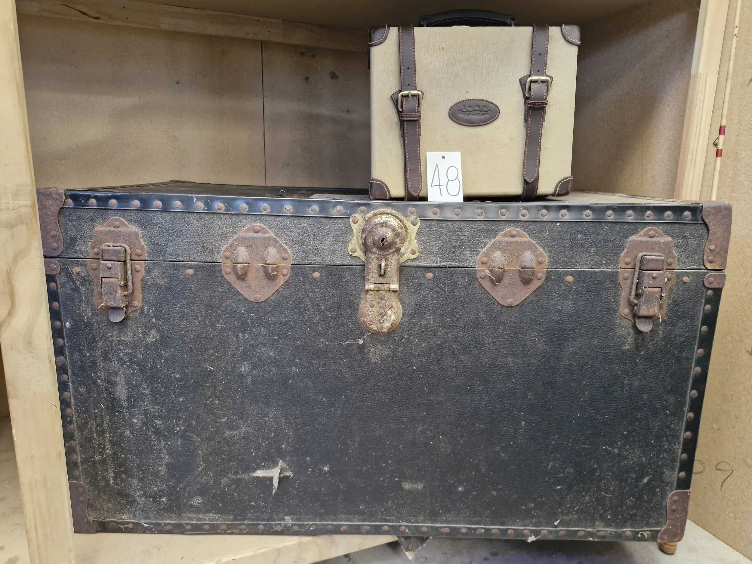 2 Trunks, 1 Large (90x50x50cm), 1 Small Hunting and Fishing (33x27x15cm)