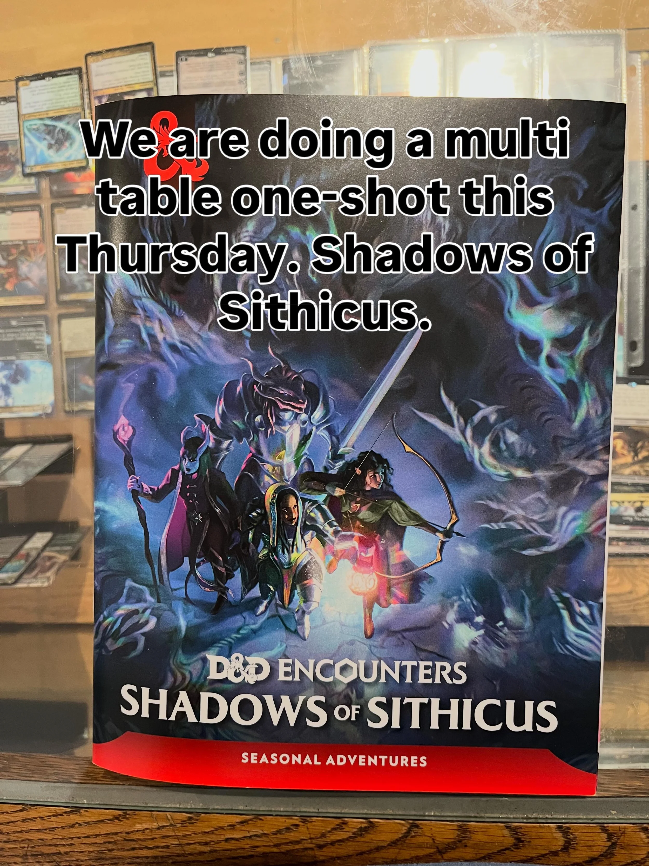 Wizards of the coast sent me free stuff to run one of their new multi table encounters this Thursday. Should be a lot of fun. The adventure looks cool.  If you want to create a character it must be 3rd level, standard array, and you get 1 common magi