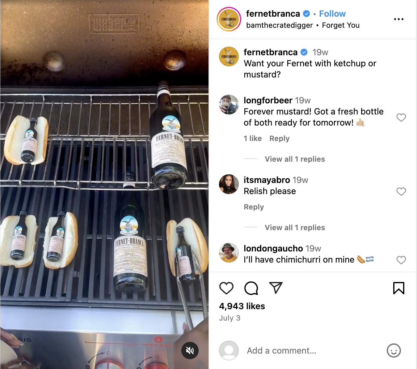 Grilling Fernet