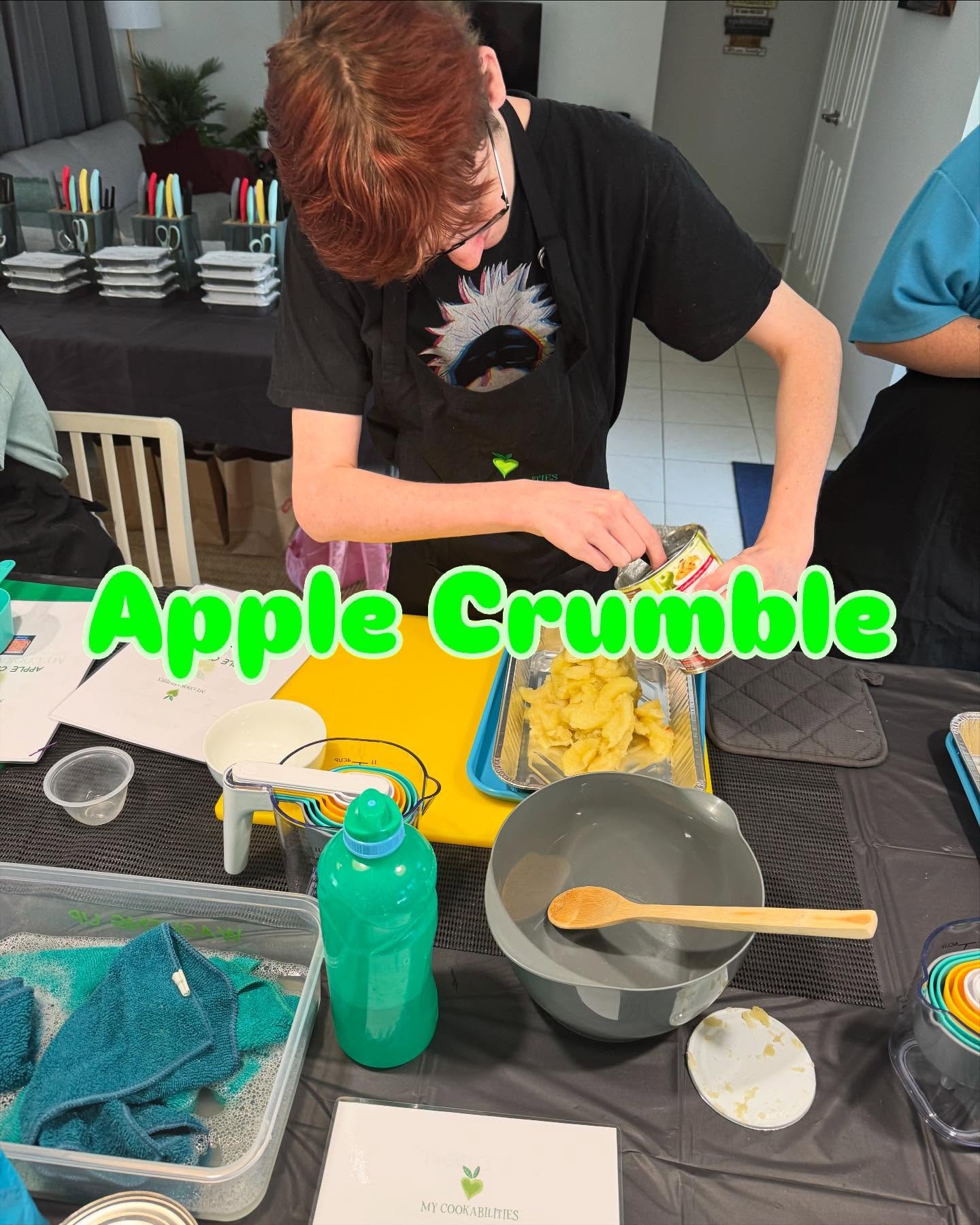 For the sweet tooth&hellip;.Apple Crumble and cut up the ice cream slice we made last week&hellip;.big bag of goodies to go home today!!
