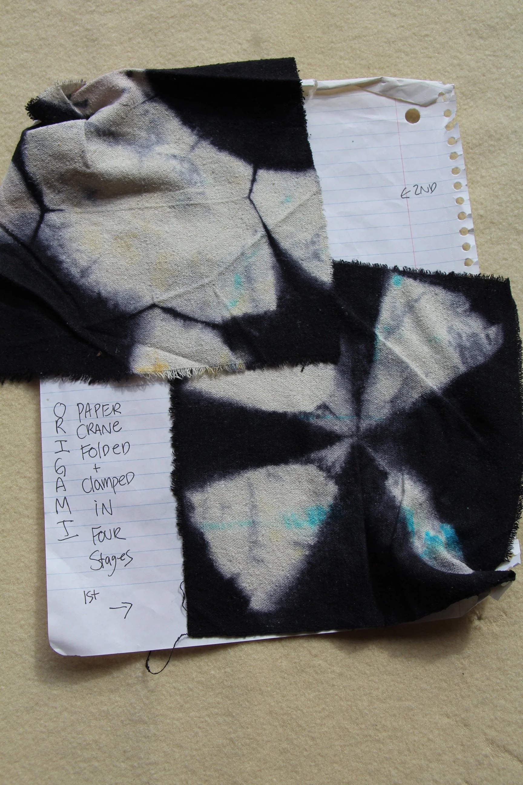 Shibori Workshop Notes from Grad School