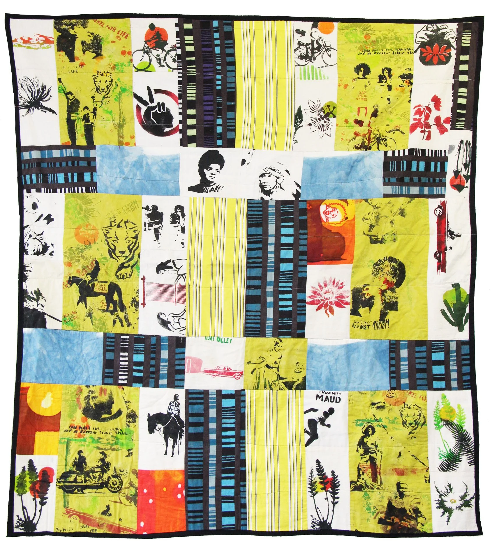 Quilt/Say Their Names (2021) Hand-Printed Cotton Swatches