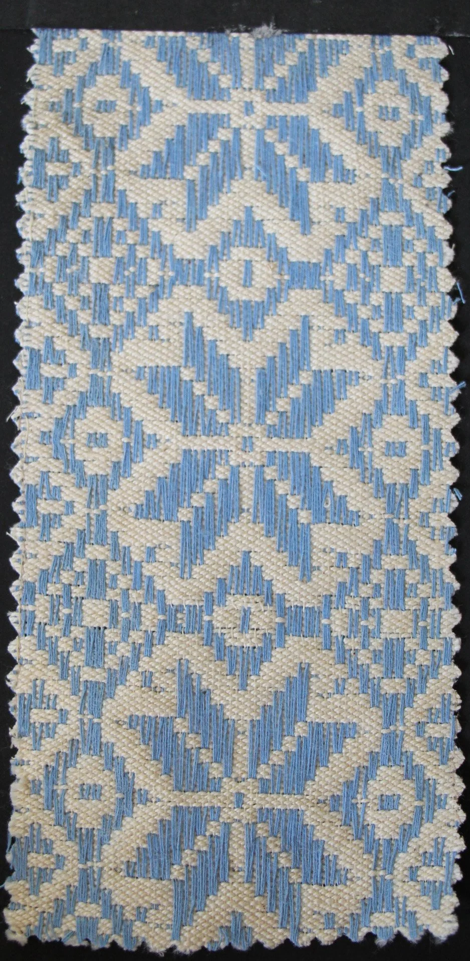 Blue and White Table Runner Sample — Cotton