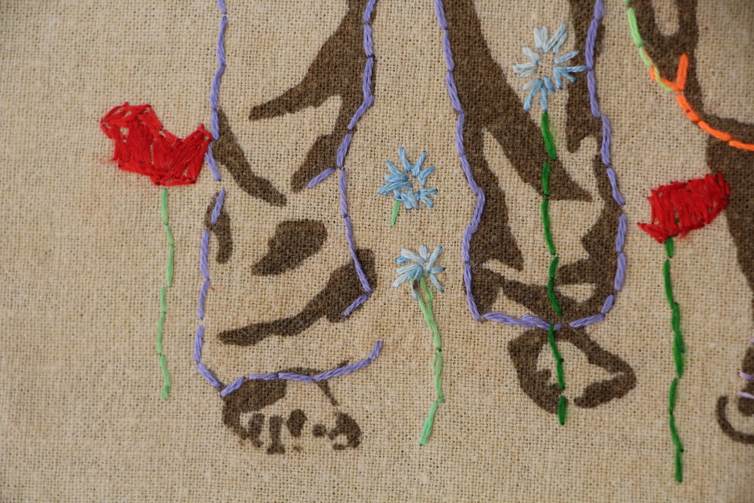 Anemone and Iris—Detail