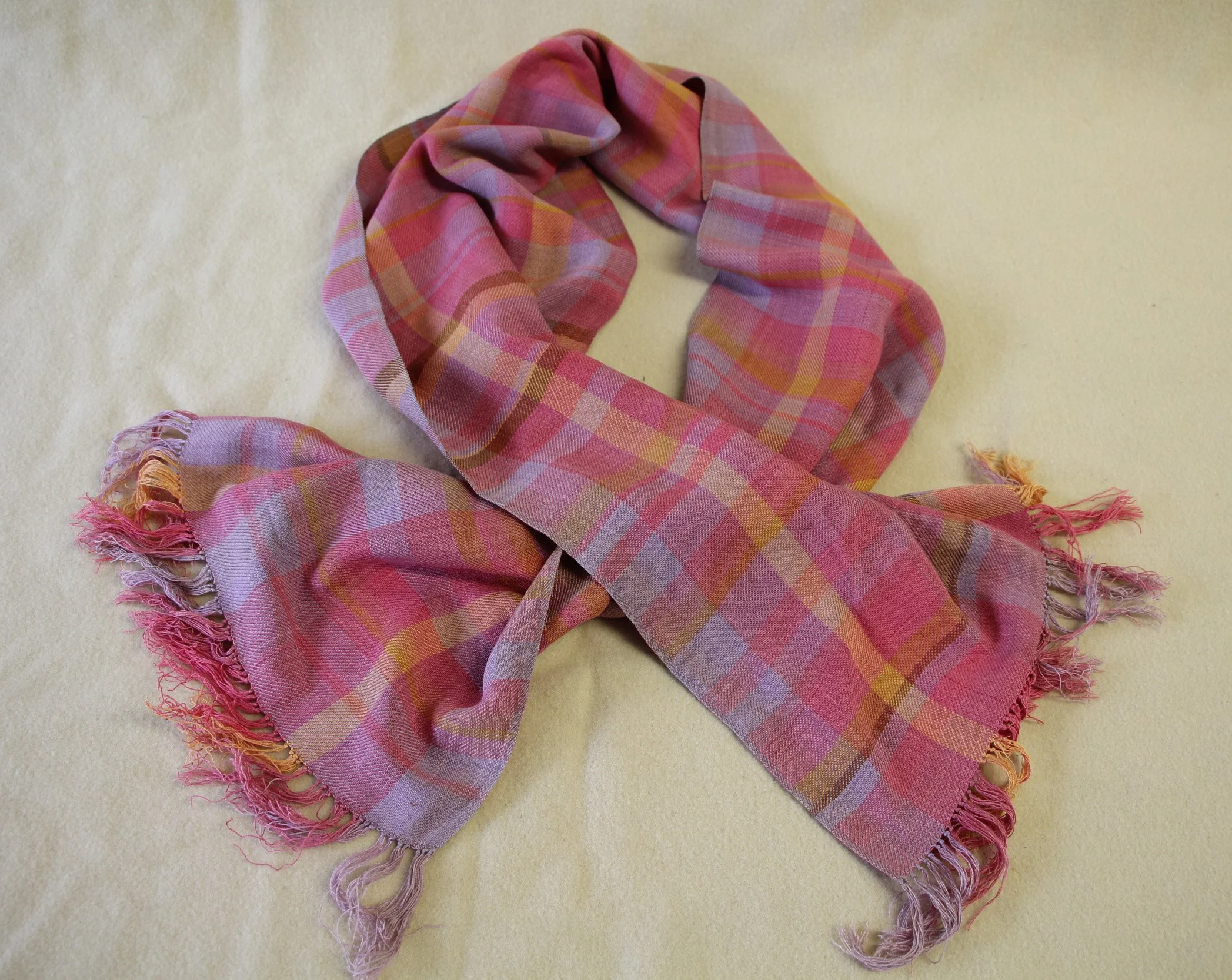 Silk Twill Scarf, Vintage Gütermann Buttonhole Silk