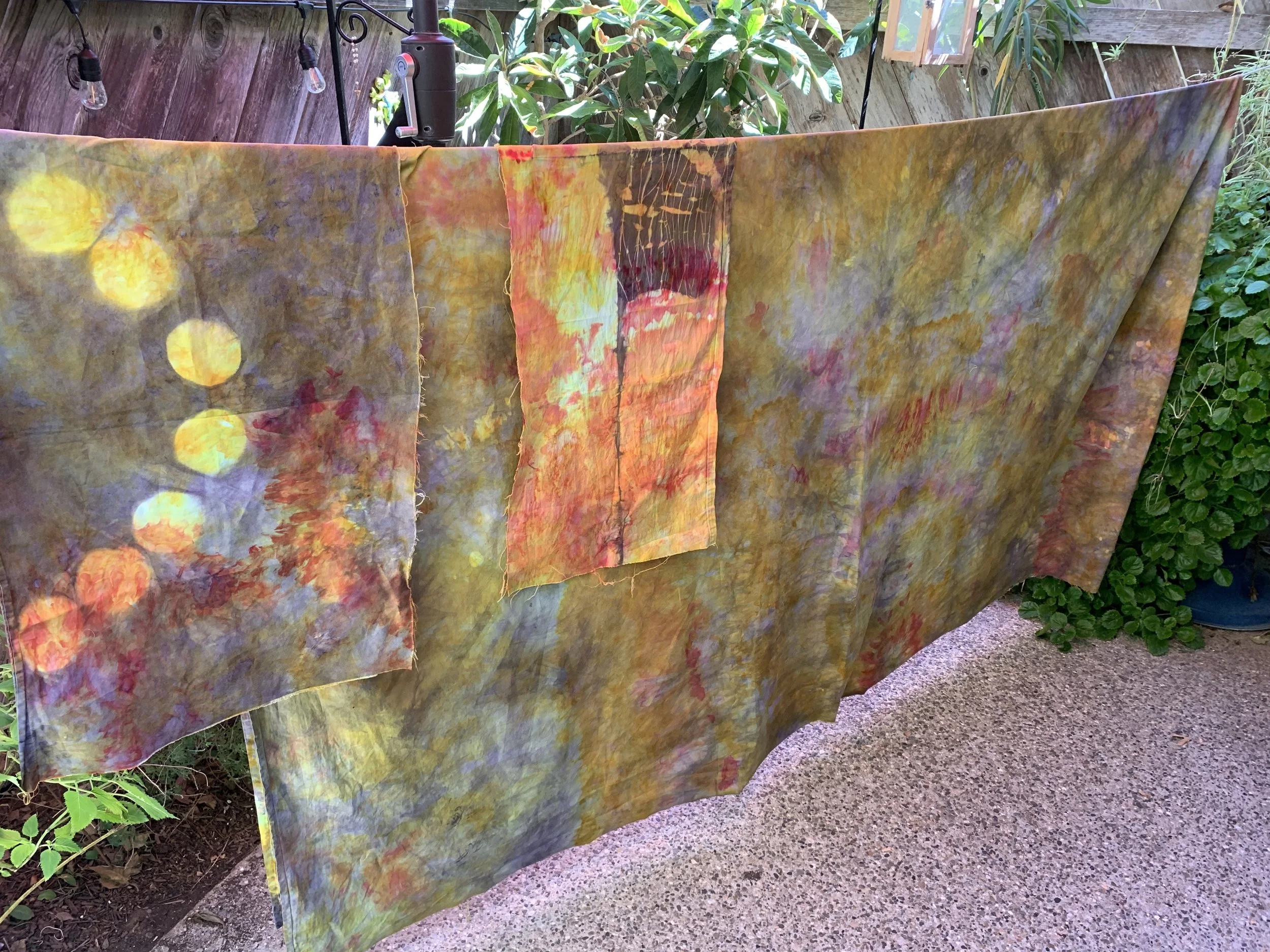 Workshop (2021)—Block Shibori and Ice Dye (Procion & Botanical Colors)