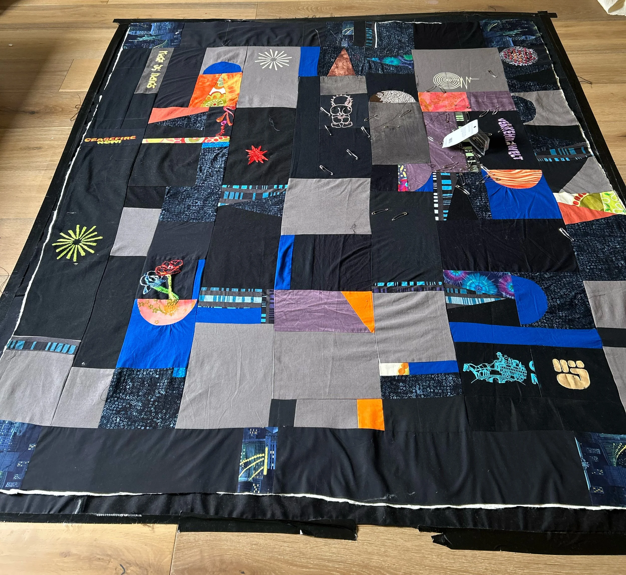 Black Quilt (2026) — Hand-Stitched, In Progress