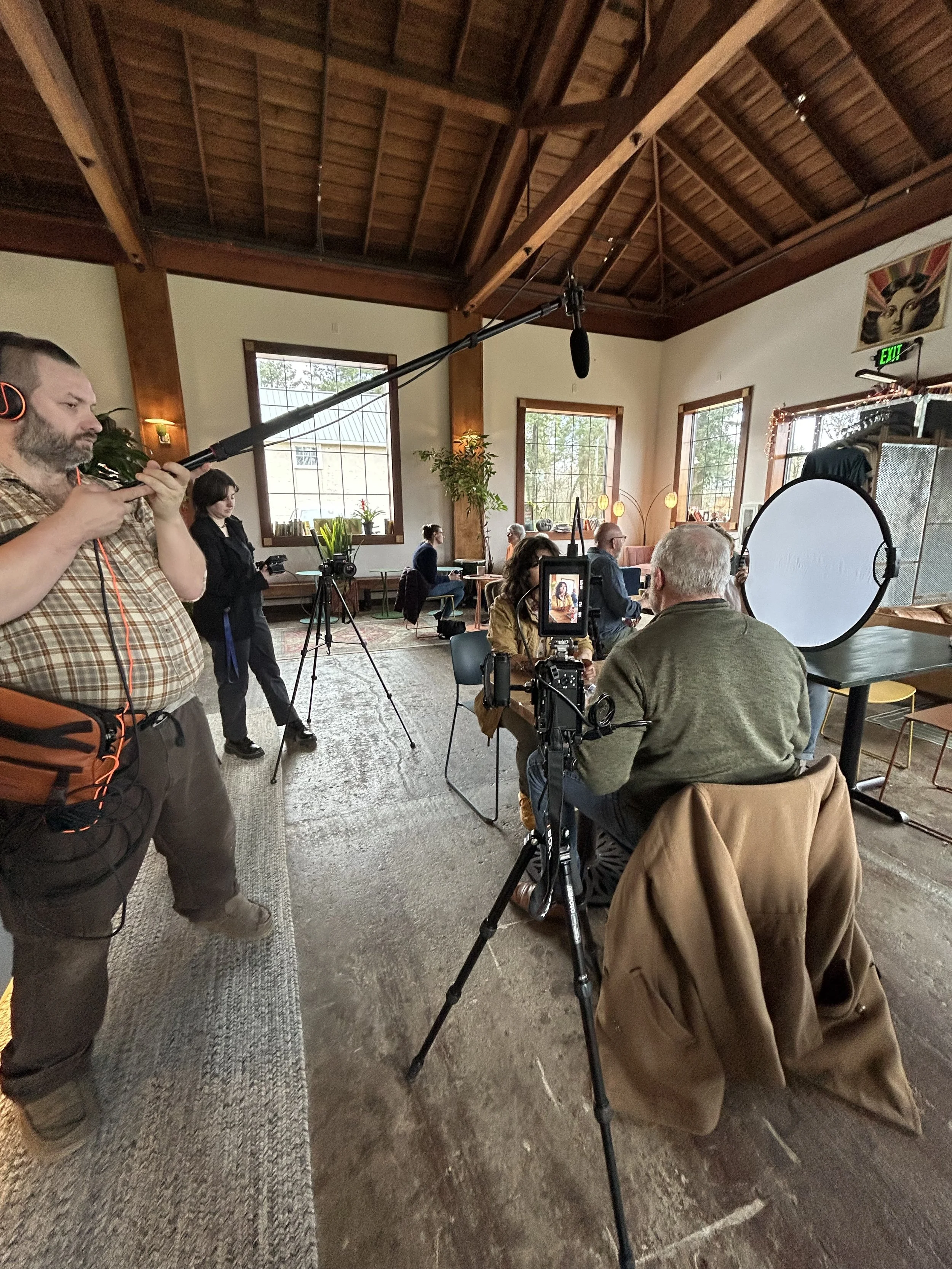 Shout out to Prismatic Coffee for letting us into your space with our crew, talent, and background extras. Prismatic's owner Kyle was so awesome about hosting us in this gorgeous space where we shot two episodes of the series. 