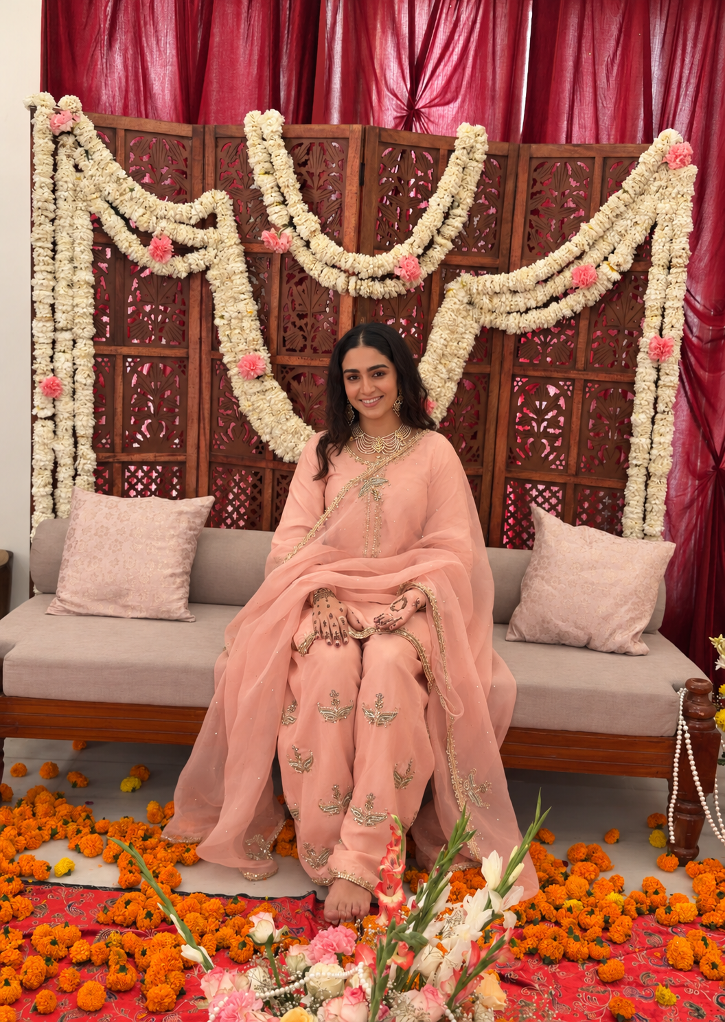 Peach Elegance in a Marigold Celebration.png