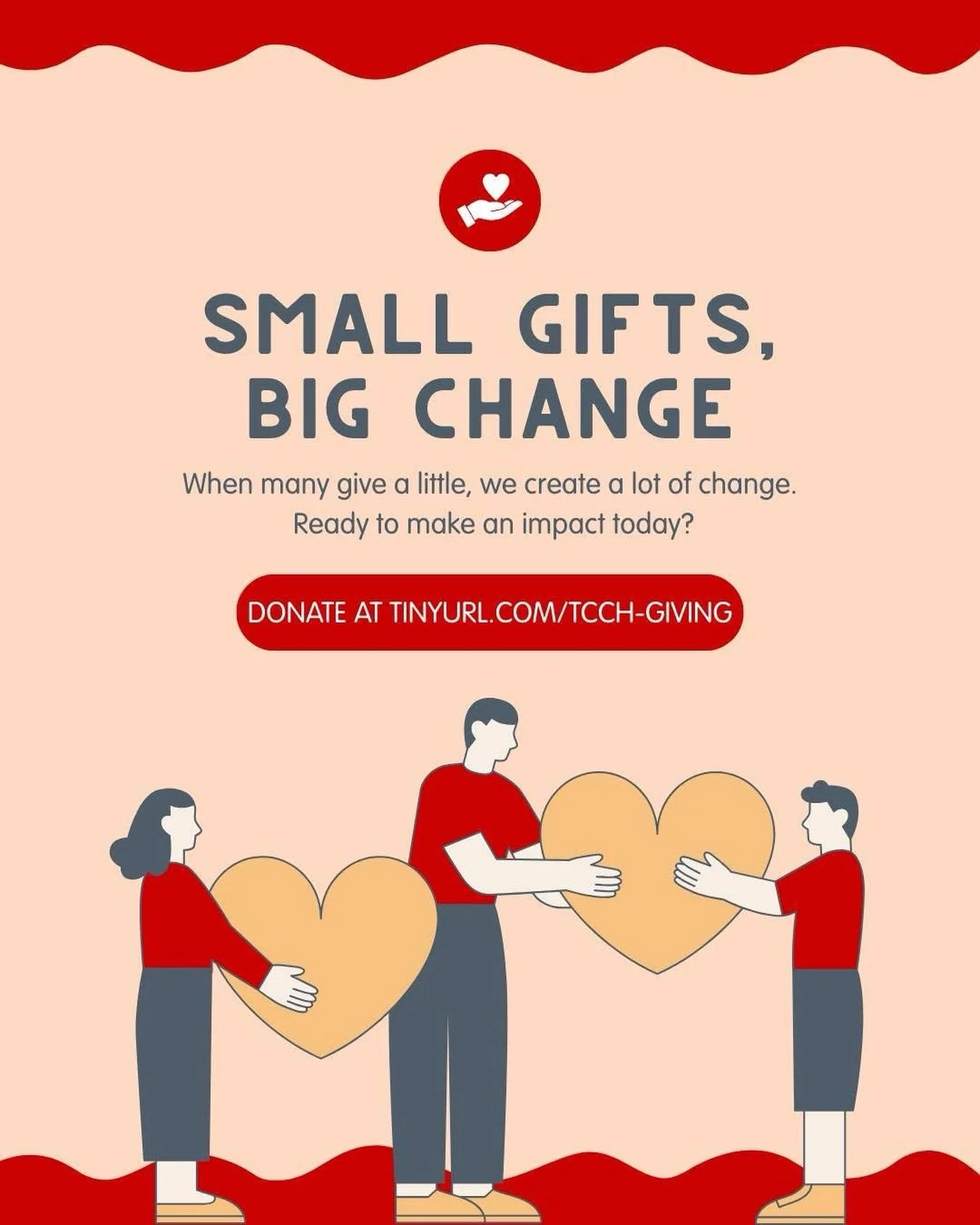 ❤️💛❤️ Giving Tuesday reminds us how meaningful it is to support the places that shape kids every day. TCCH aims to be one of those meaningful places in our community. ❤️💛❤️

On this Giving Tuesday, we have a goal to raise $1,848 which would cover a