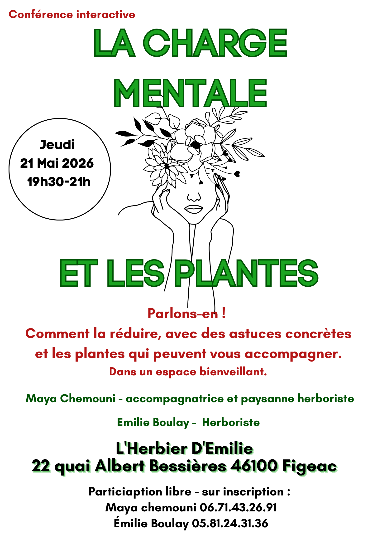 Conférence la charge mental et les plantes