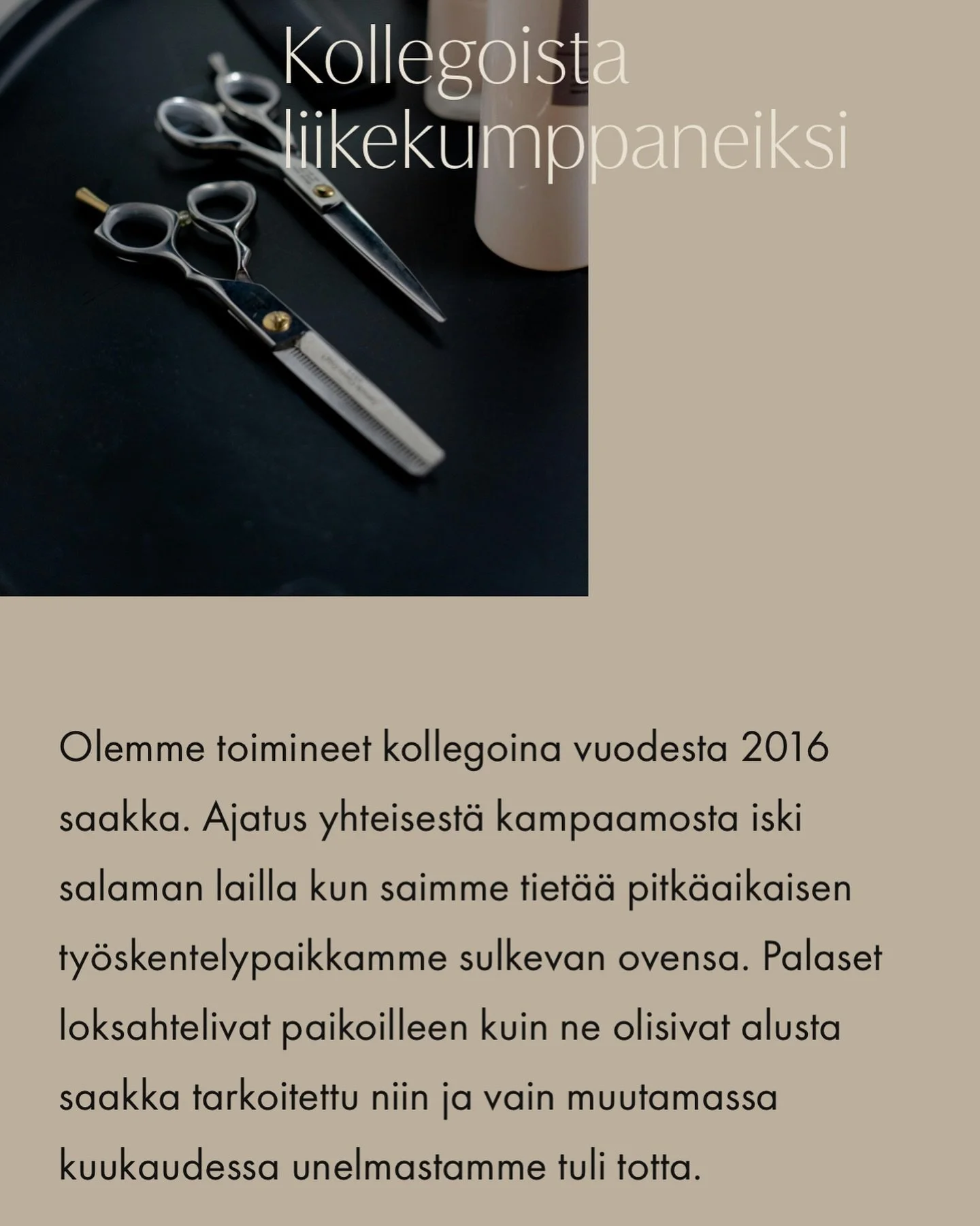 Kollegoista liikekumppaneiksi 🤎 k&auml;yk&auml;&auml; lukemassa meid&auml;n matkasta ja meist&auml;! 

#uusikampaamo #kampaamotampere #kampaajatampere #bronde #brondetampere