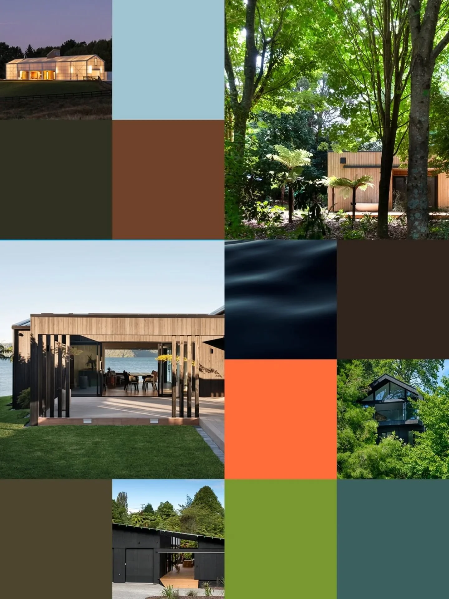 A few of our favourite retreats invite New Zealand&rsquo;s great outdoors inside.

Shaped through direct dialogue with each unique site and the daily rituals of our clients, these buildings create a seamless connection to nature. Light shifts through