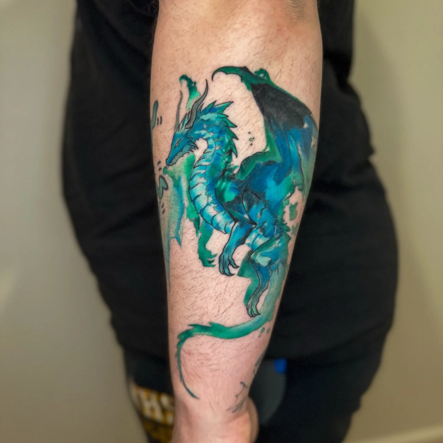 Healed watercolor dragon tattoo!

I love tattooing watercolor pieces like this - recreating the feeling of a real watercolor painting on the skin!!

I still like the abstract splashes to create watercolor effects, but this just hits different!

Books