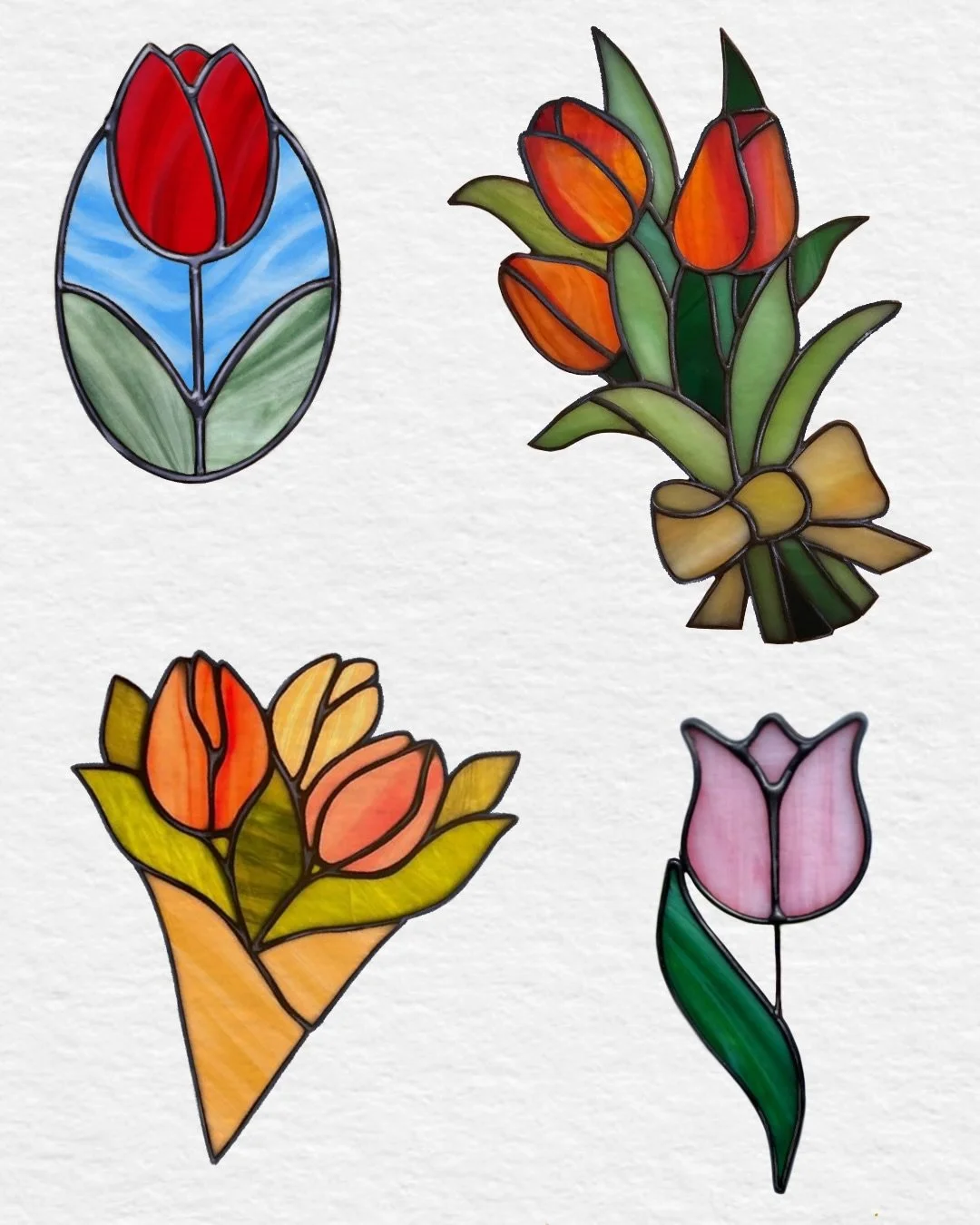 Spring has sprung!

After seeing so many beautiful flowers (especially the tulips) I had to make a new flash sheet! And I&rsquo;ve honestly been dying to do some stained glass tattoos.

✨Discounted Rate✨because I really want to do them!
If you want a