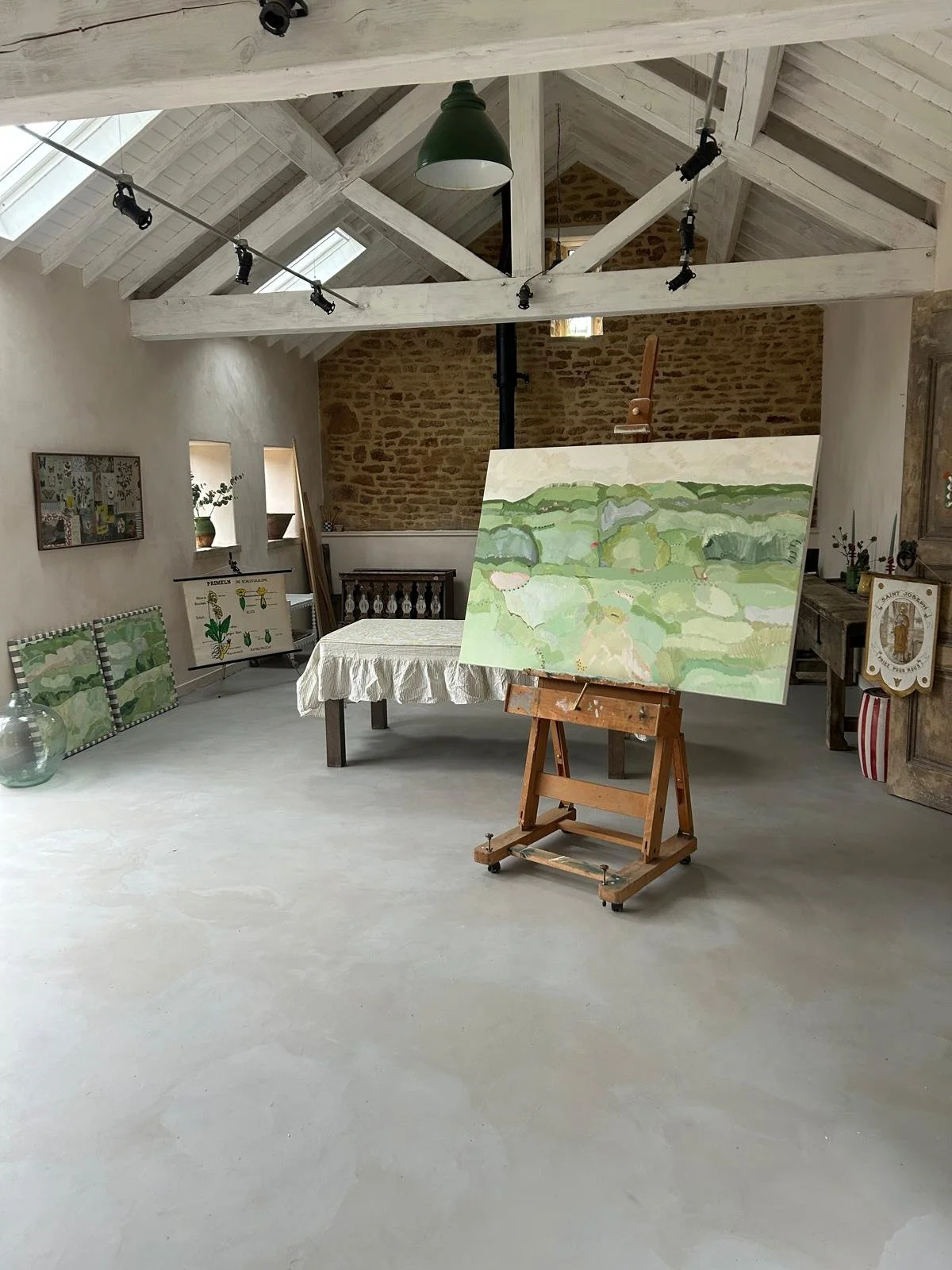 Artist Philippa Jeffrey's studio